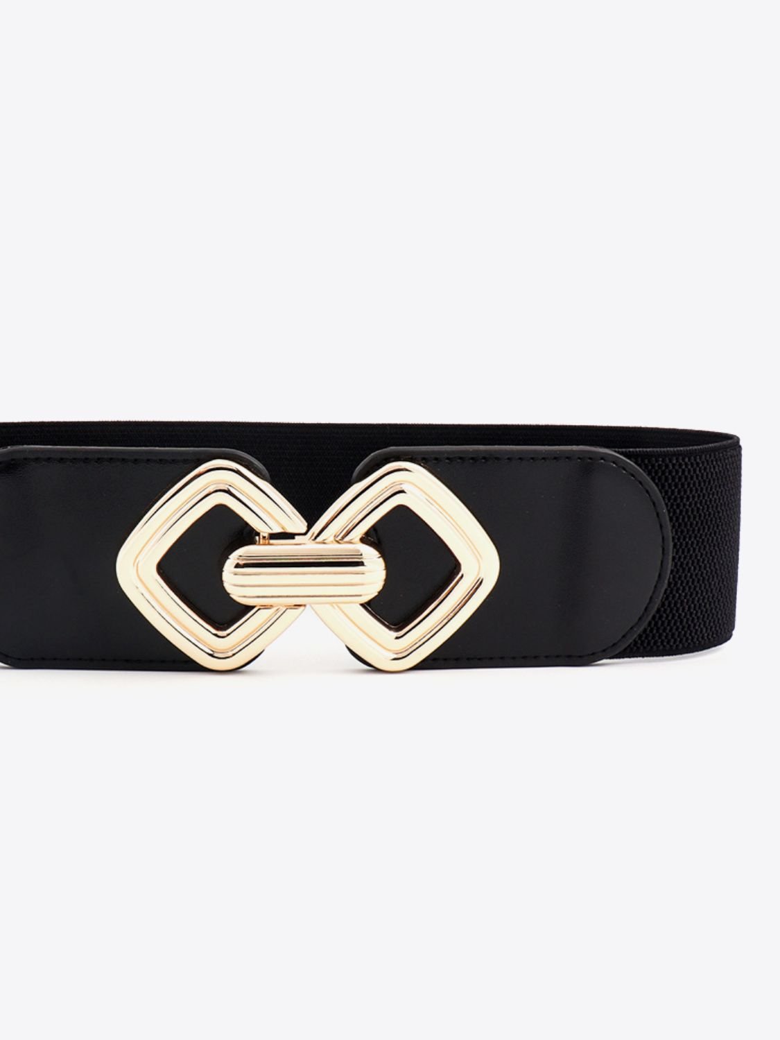 Geometric Buckle Elastic Wide Belt - Flip Flop Dynasty