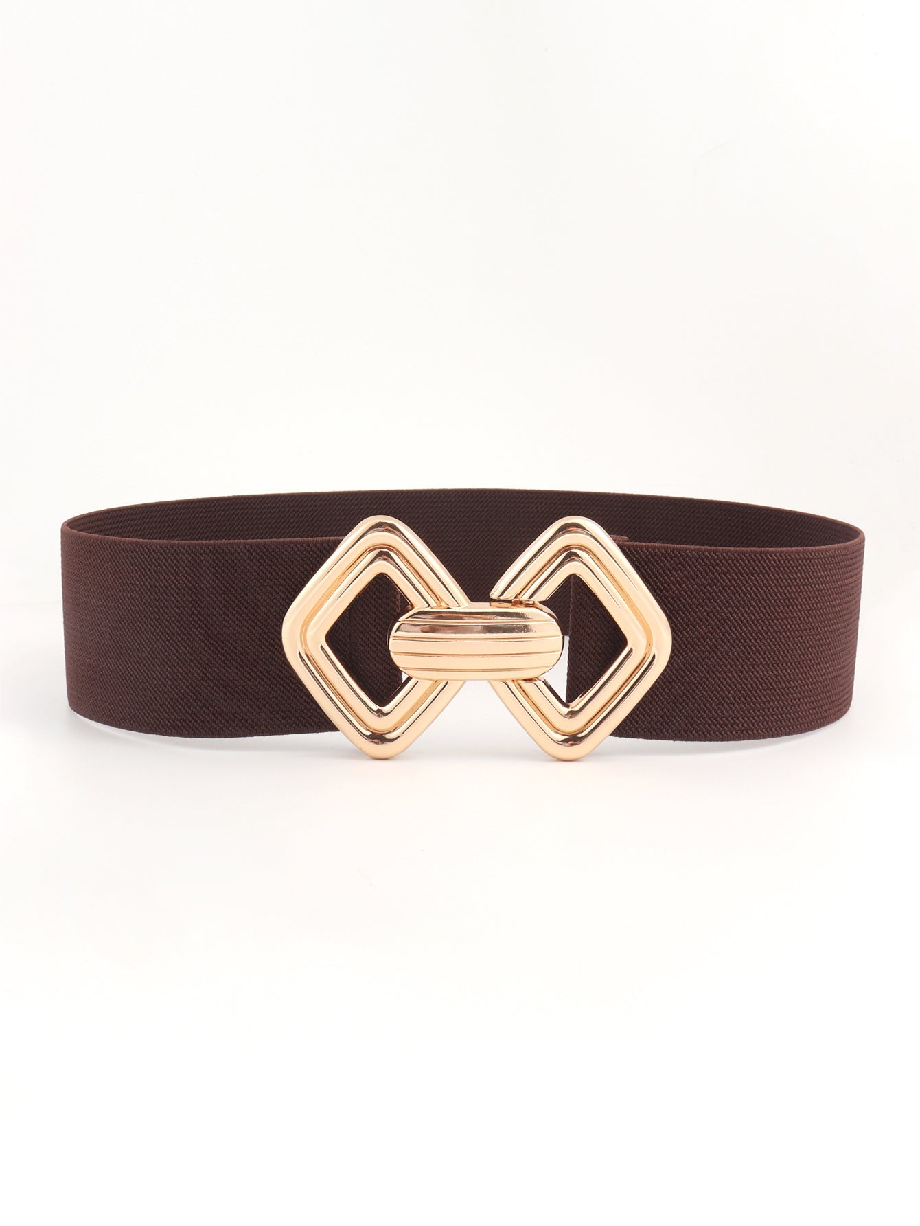 Geometric Buckle Elastic Wide Belt - Flip Flop Dynasty