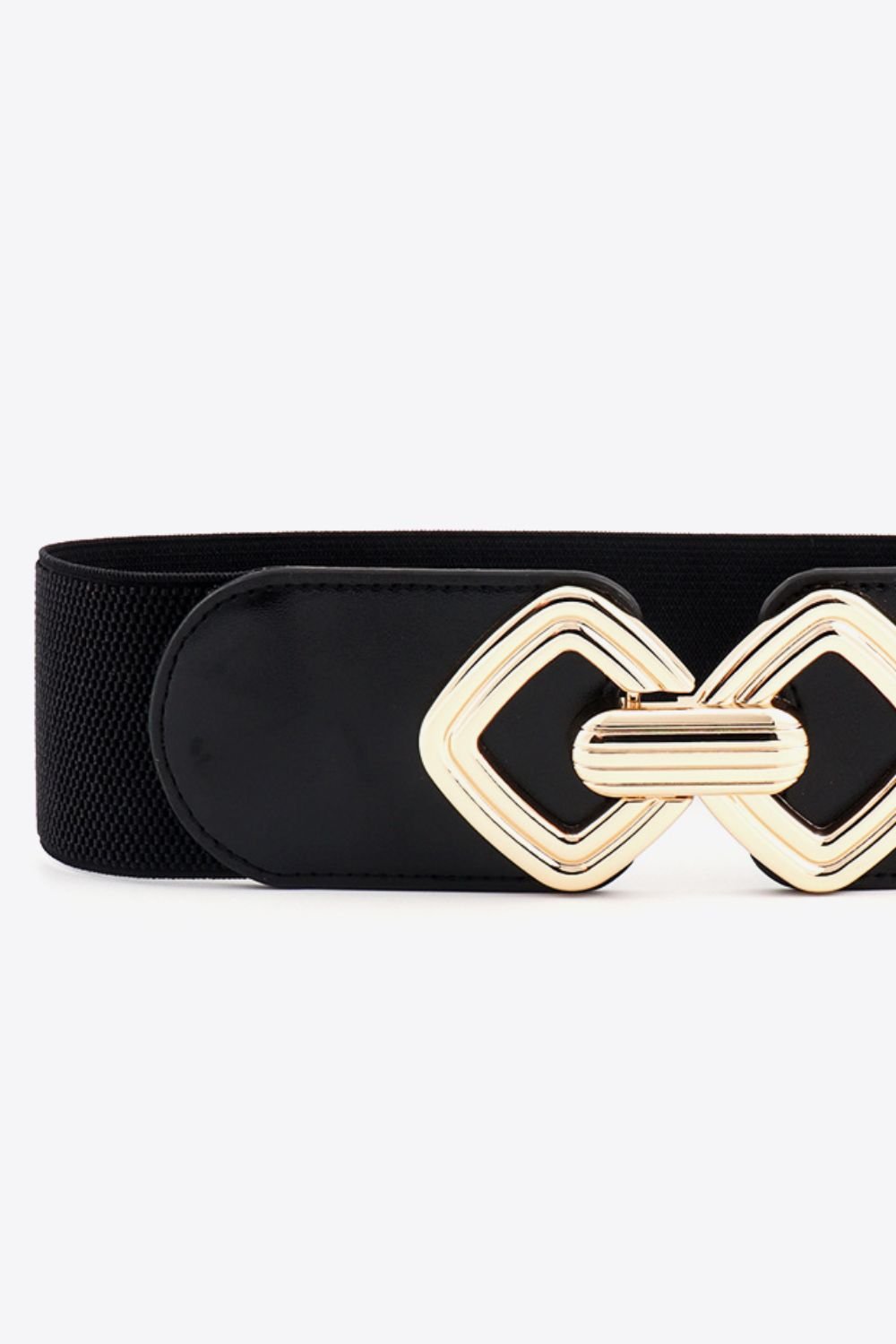 Geometric Buckle Elastic Wide Belt - Flip Flop Dynasty