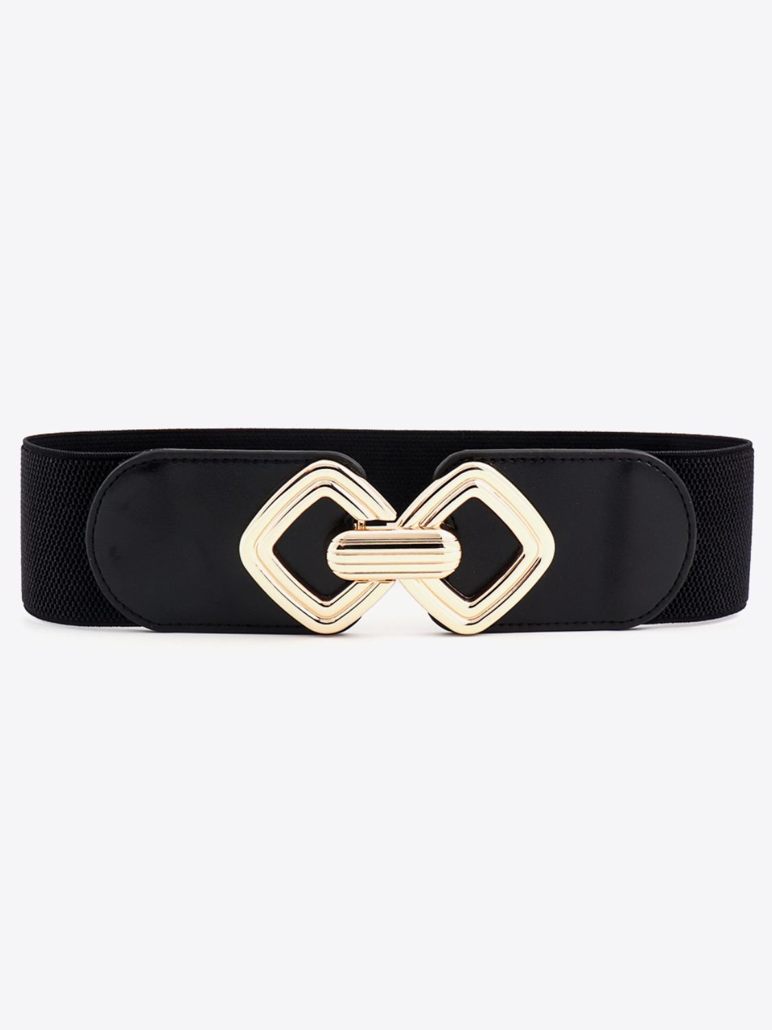 Geometric Buckle Elastic Wide Belt - Flip Flop Dynasty