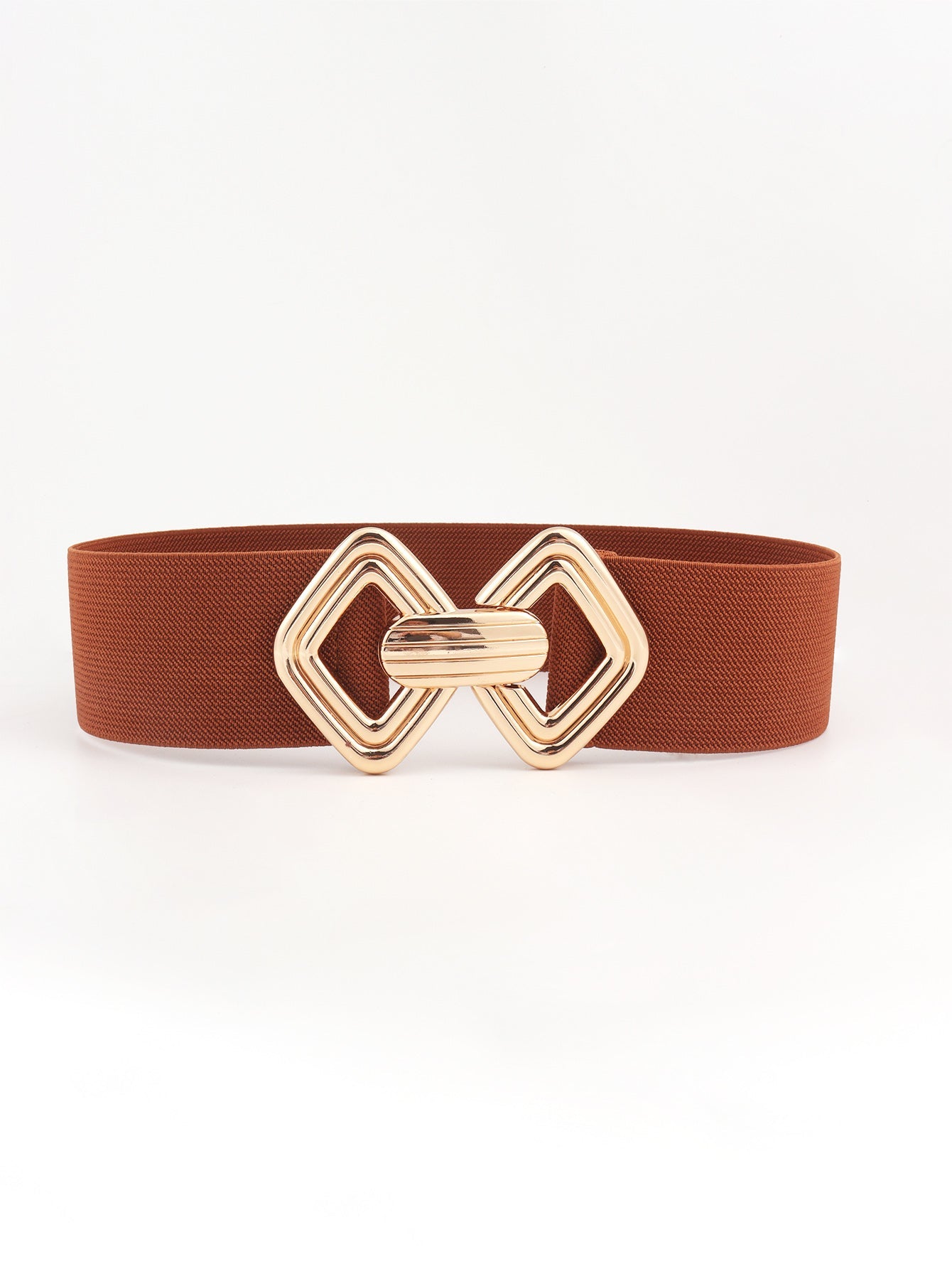 Geometric Buckle Elastic Wide Belt - Flip Flop Dynasty