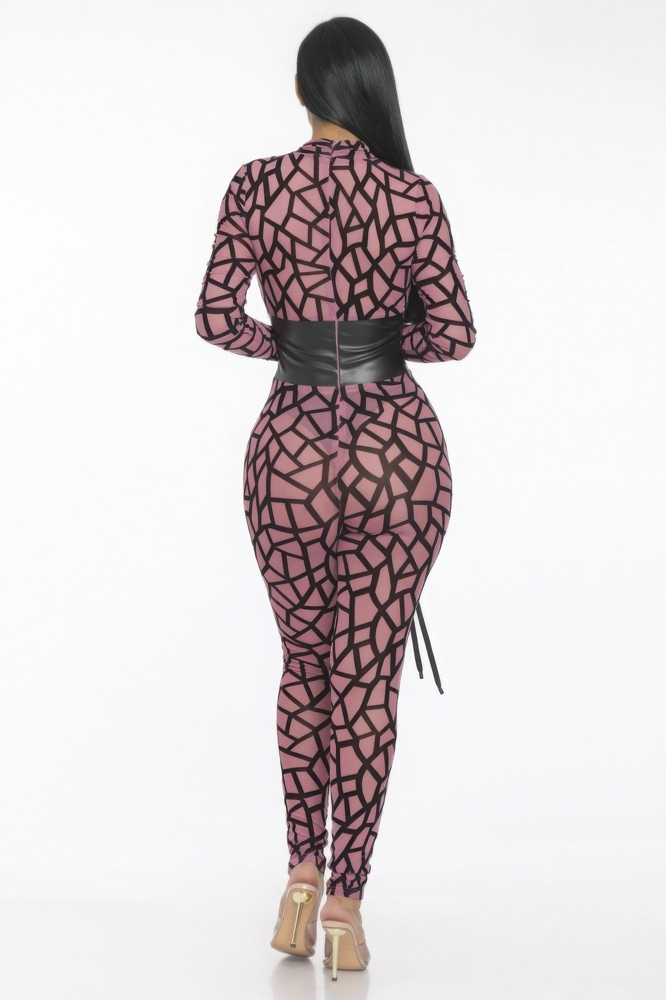 Geometric Printed Jersey Jumpsuit - Flip Flop Dynasty