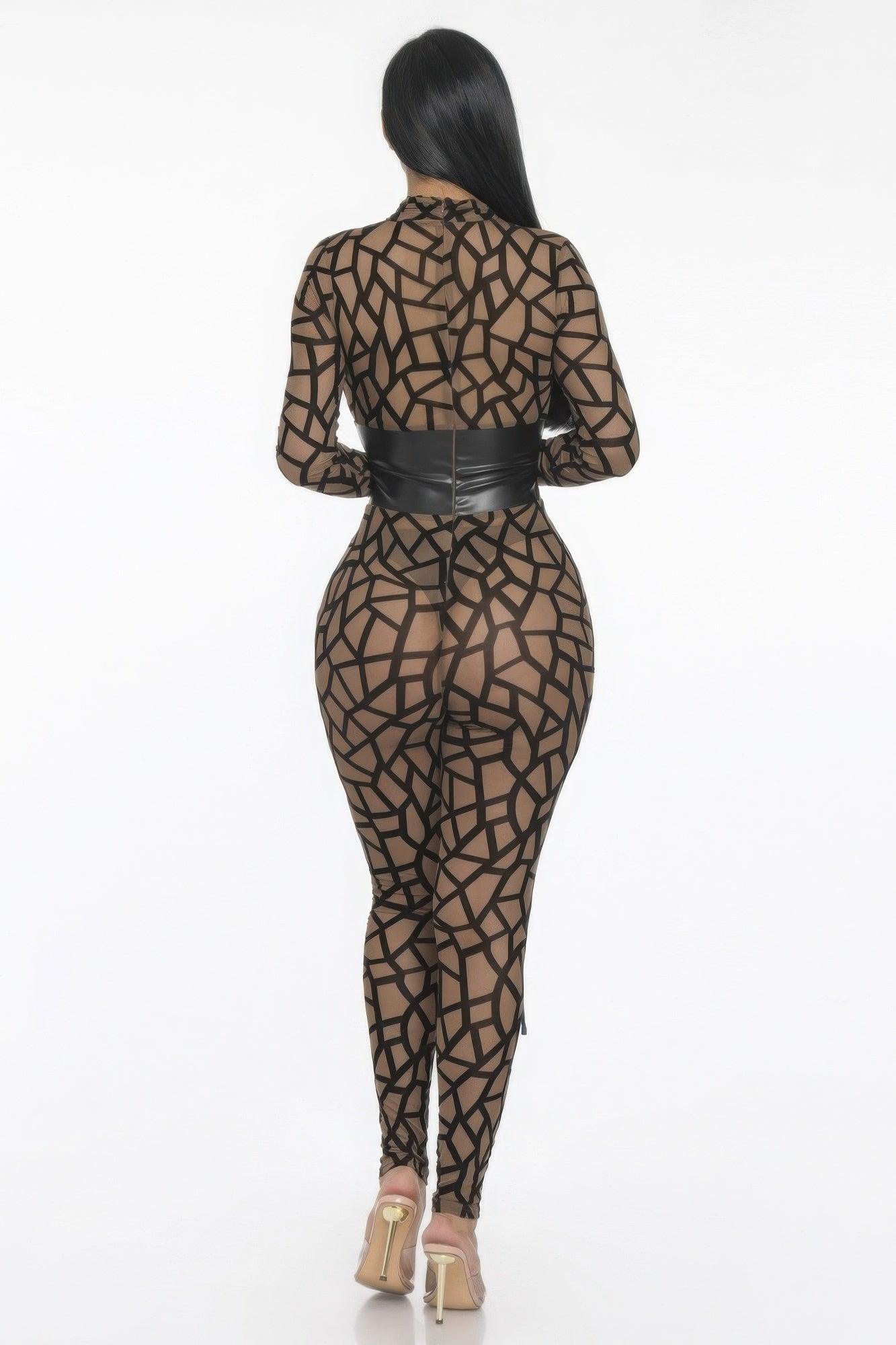 Geometric Printed Jersey Jumpsuit - Flip Flop Dynasty