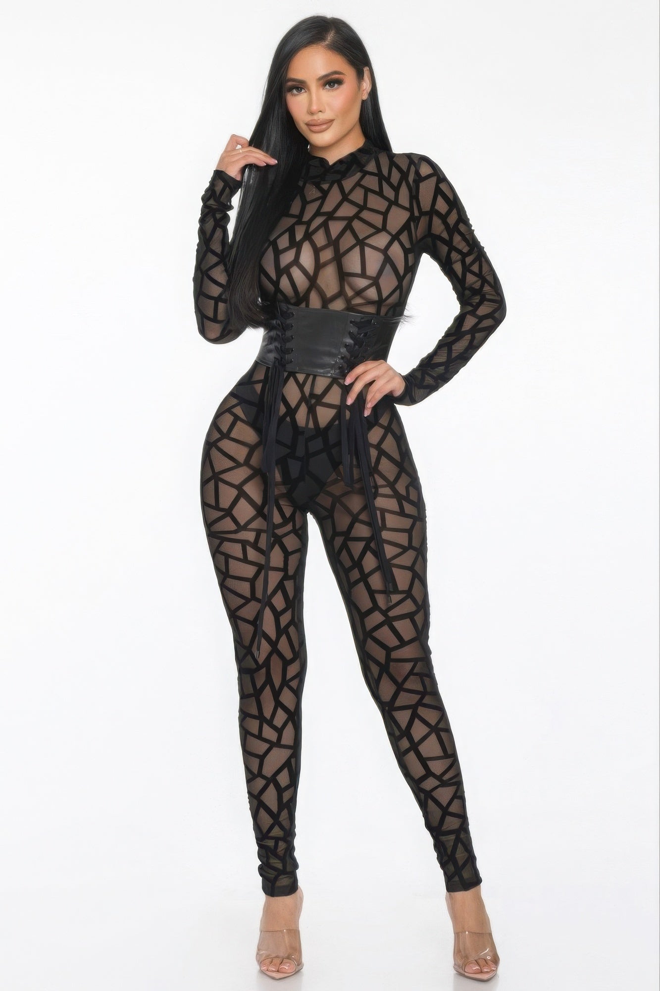 Geometric Printed Jersey Jumpsuit - Flip Flop Dynasty
