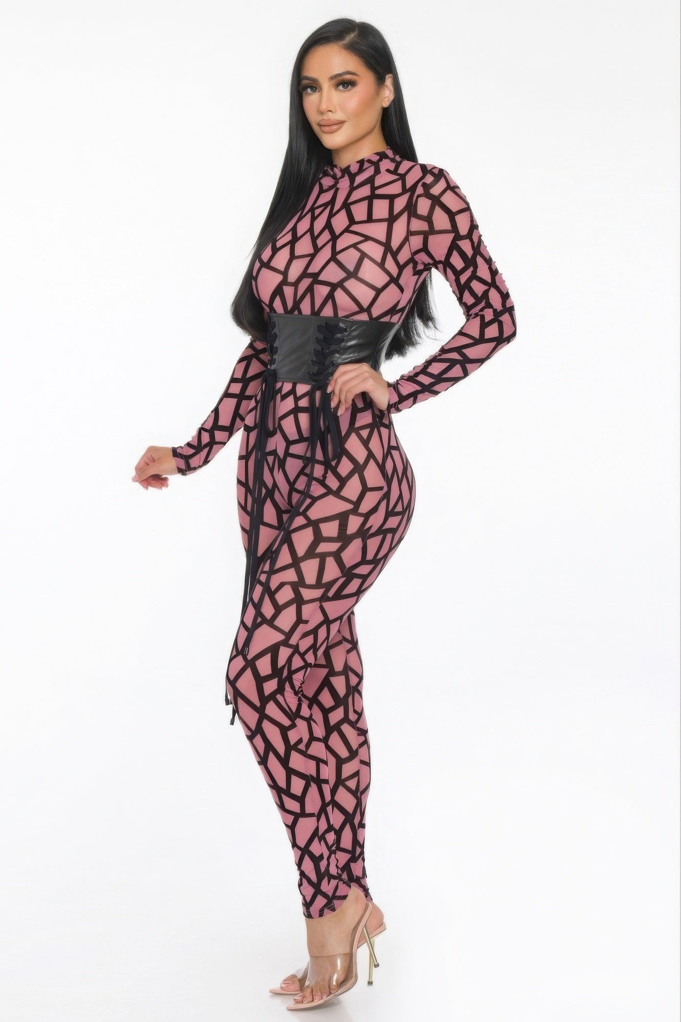 Geometric Printed Jersey Jumpsuit - Flip Flop Dynasty