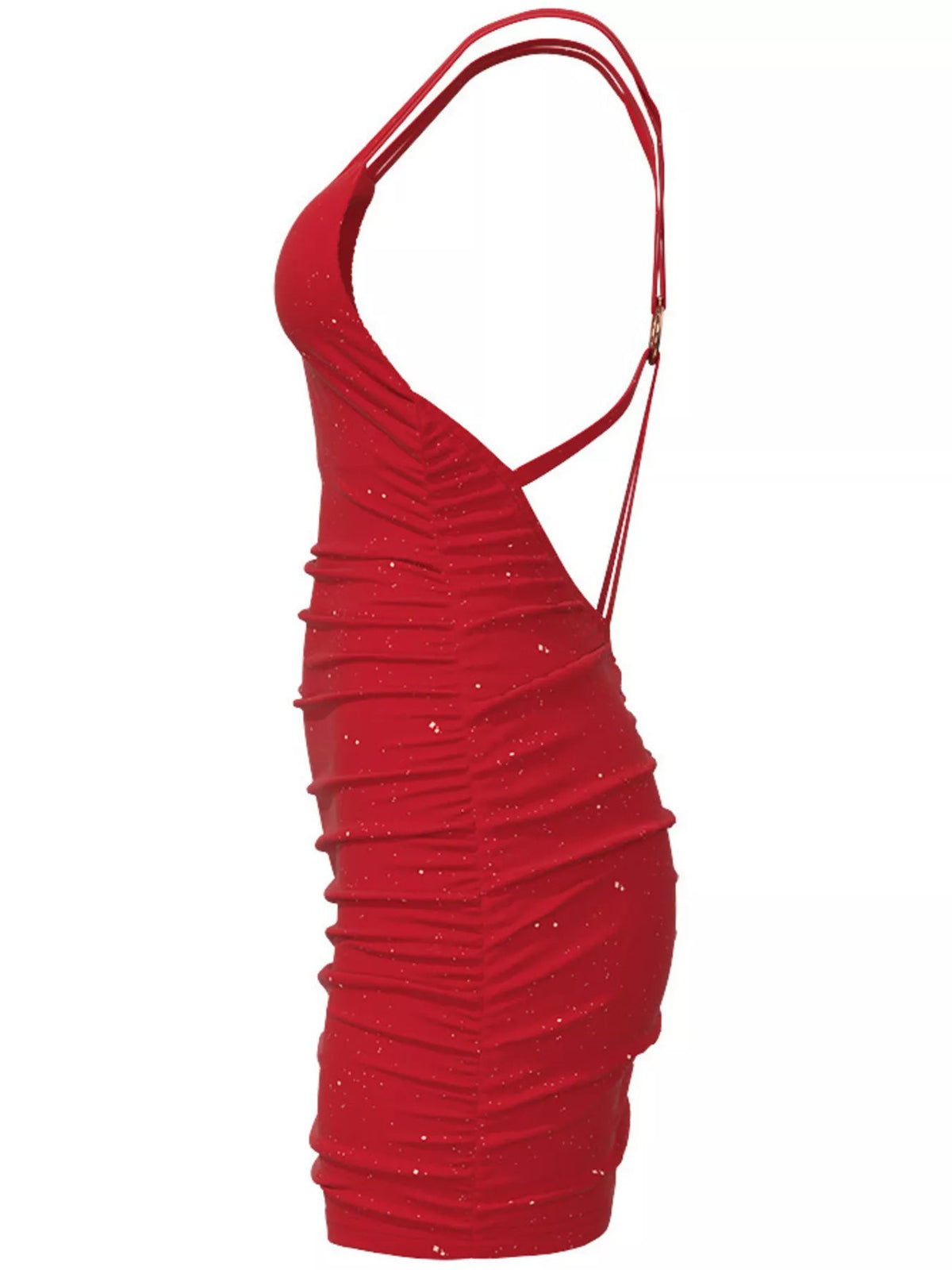 Glitter Ruched Bodycon Mini Dress - Flip Flop Dynasty