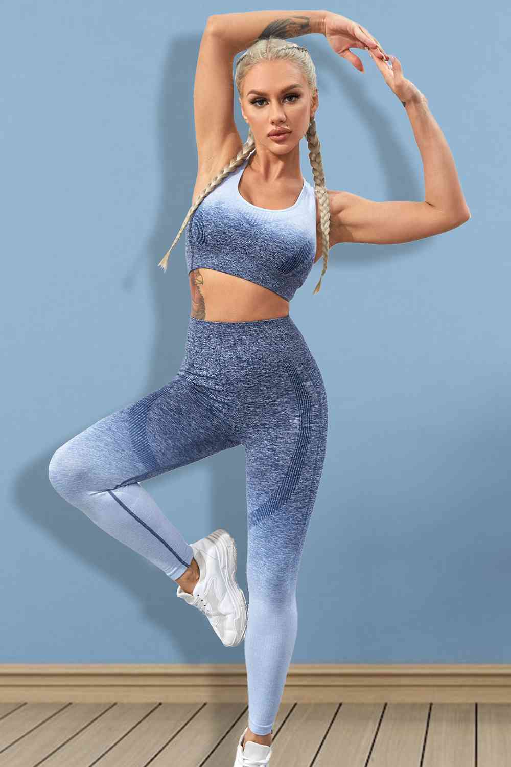 Gradient Sports Tank and Leggings Set - Flip Flop Dynasty