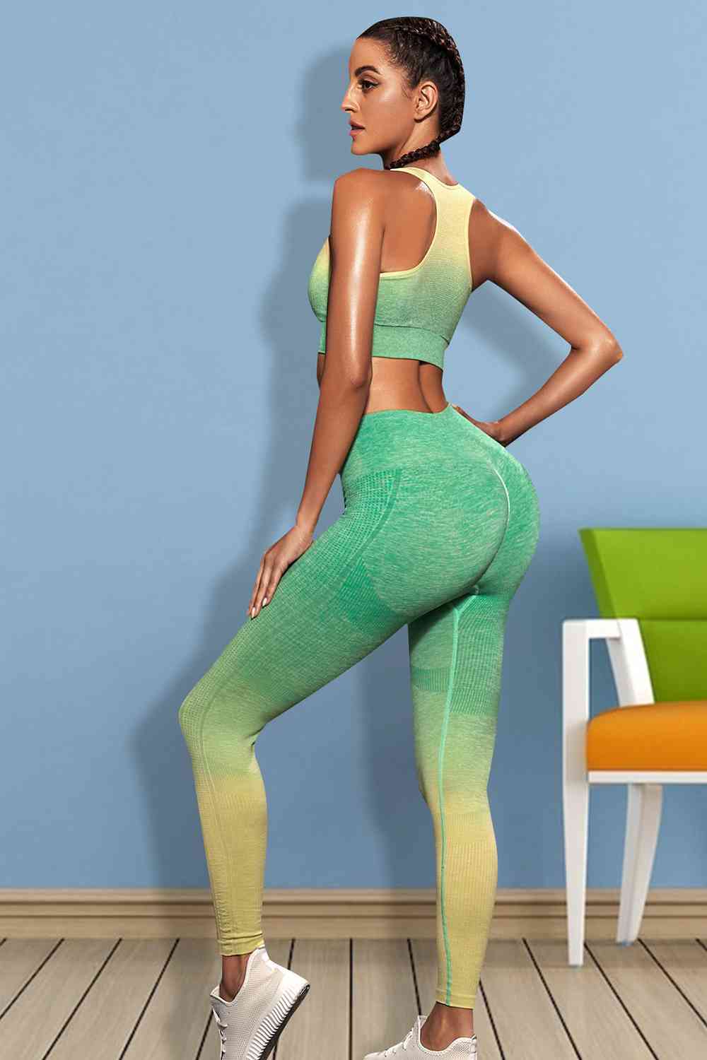 Gradient Sports Tank and Leggings Set - Flip Flop Dynasty