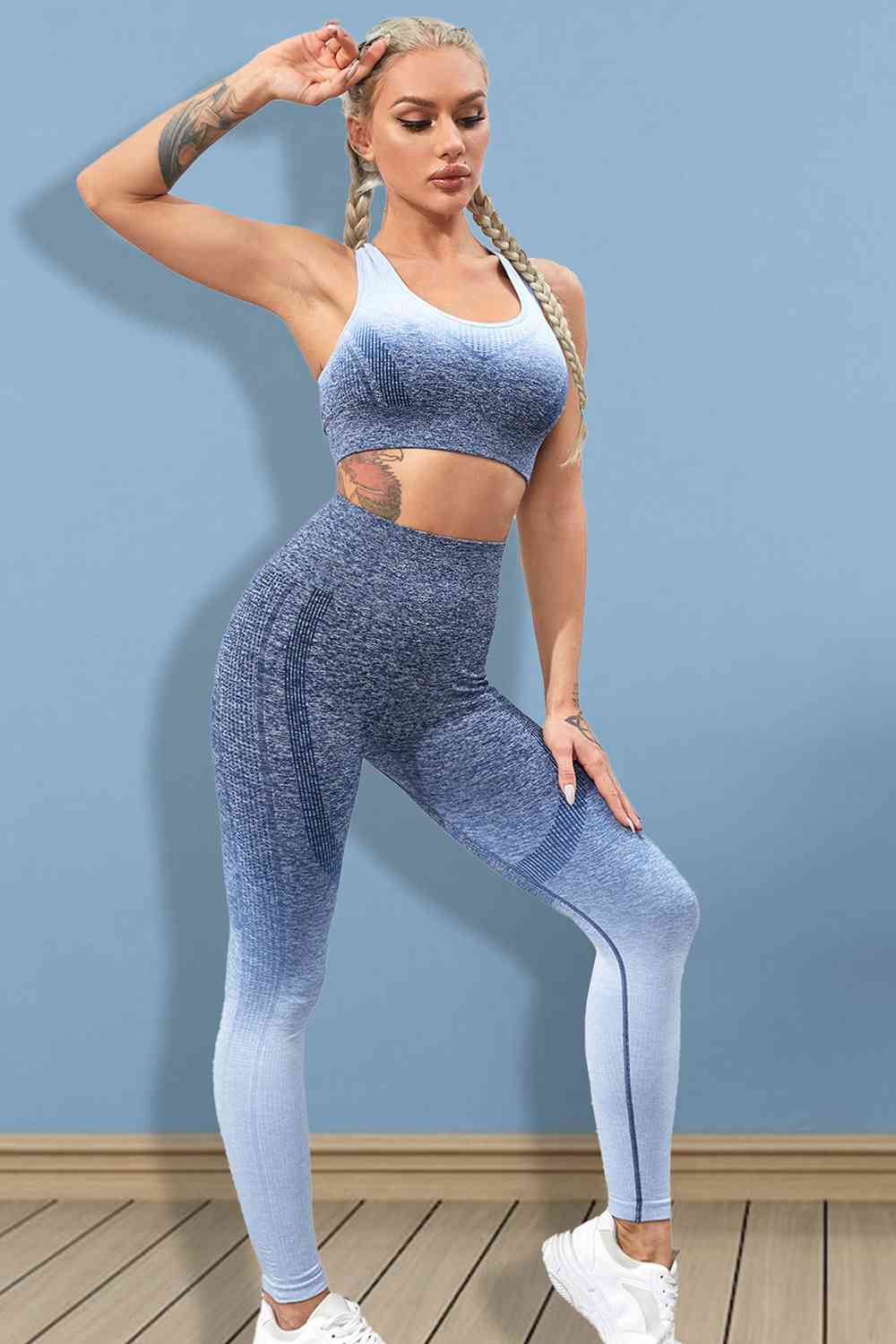 Gradient Sports Tank and Leggings Set - Flip Flop Dynasty