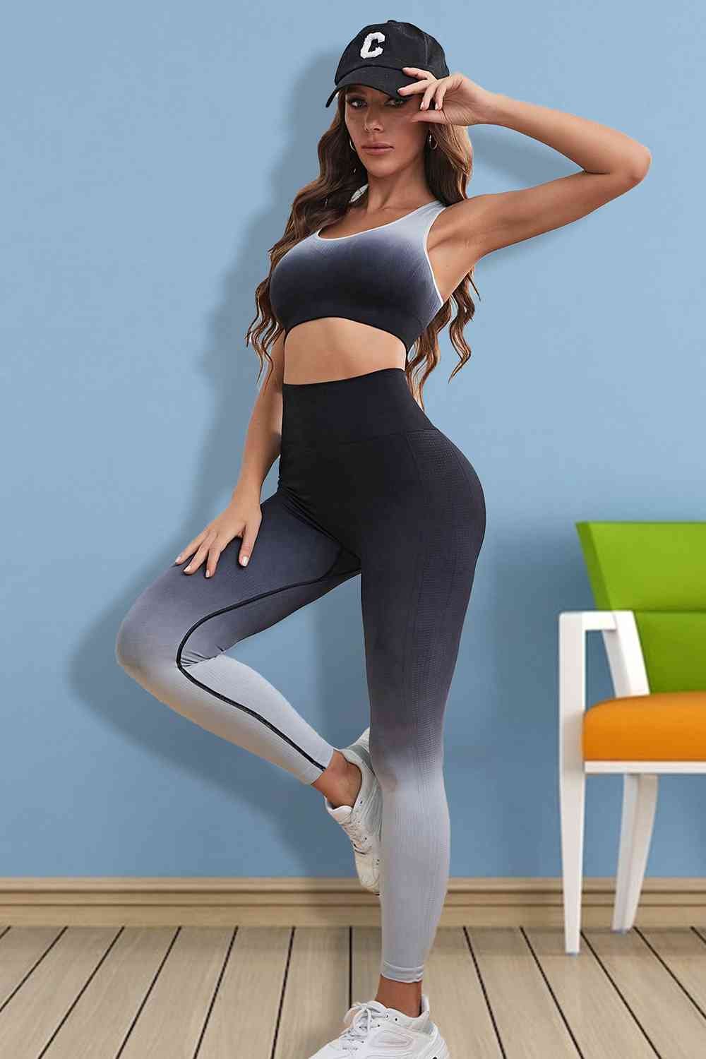 Gradient Sports Tank and Leggings Set - Flip Flop Dynasty