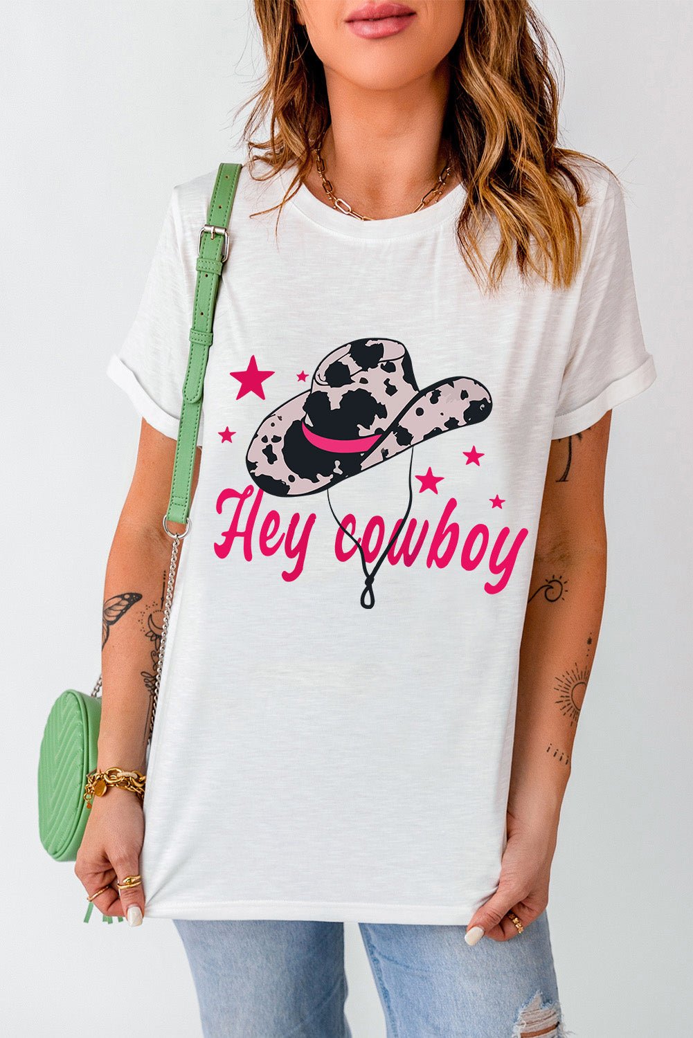 Graphic Round Neck Short Sleeve T-Shirt - Flip Flop Dynasty