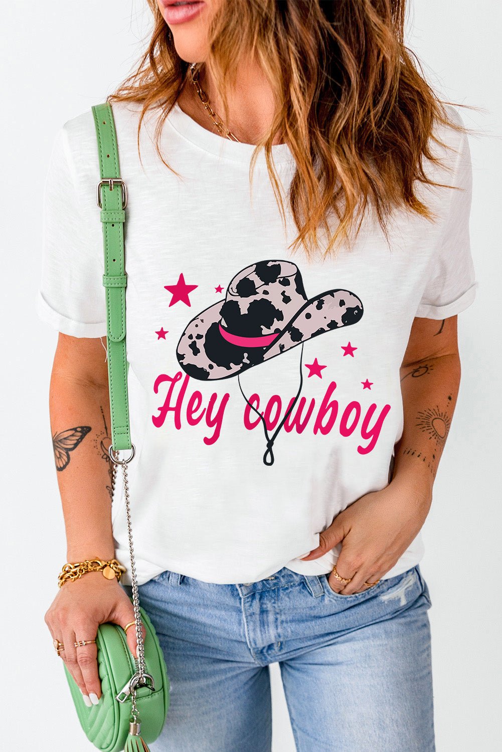 Graphic Round Neck Short Sleeve T-Shirt - Flip Flop Dynasty