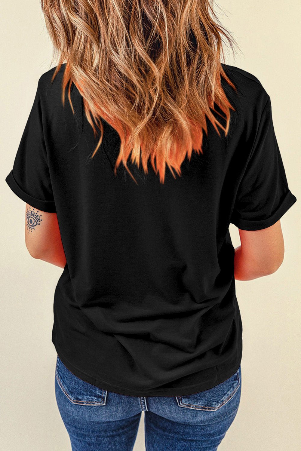 Graphic Round Neck Short Sleeve T-Shirt - Flip Flop Dynasty