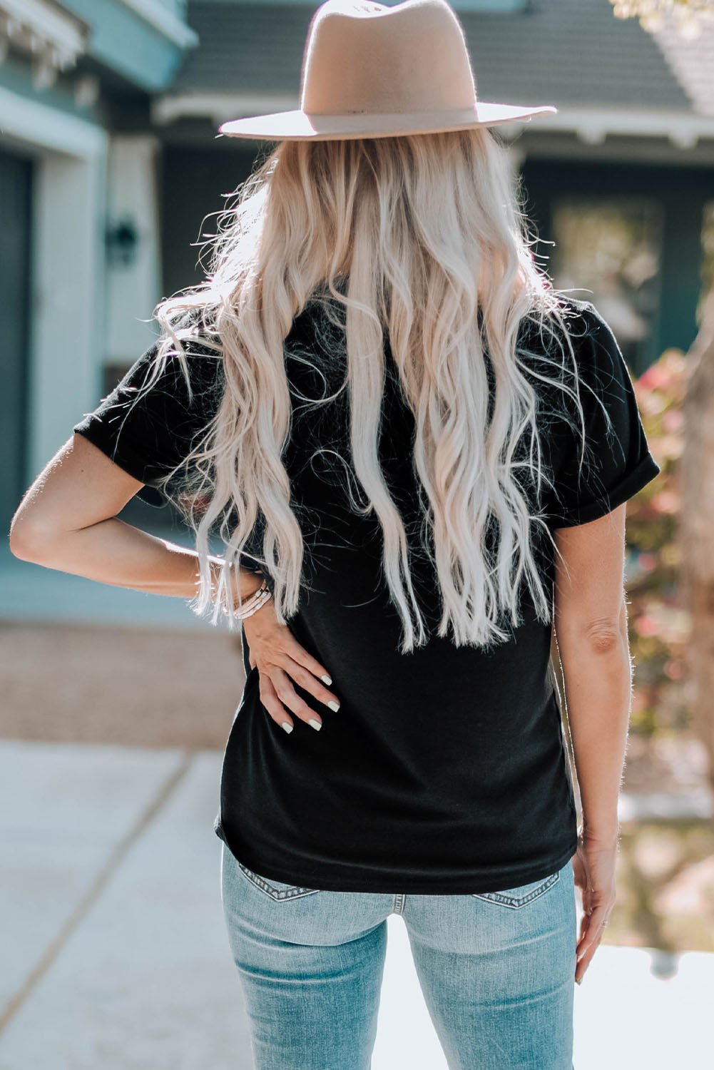 Graphic Round Neck Short Sleeve T-Shirt - Flip Flop Dynasty