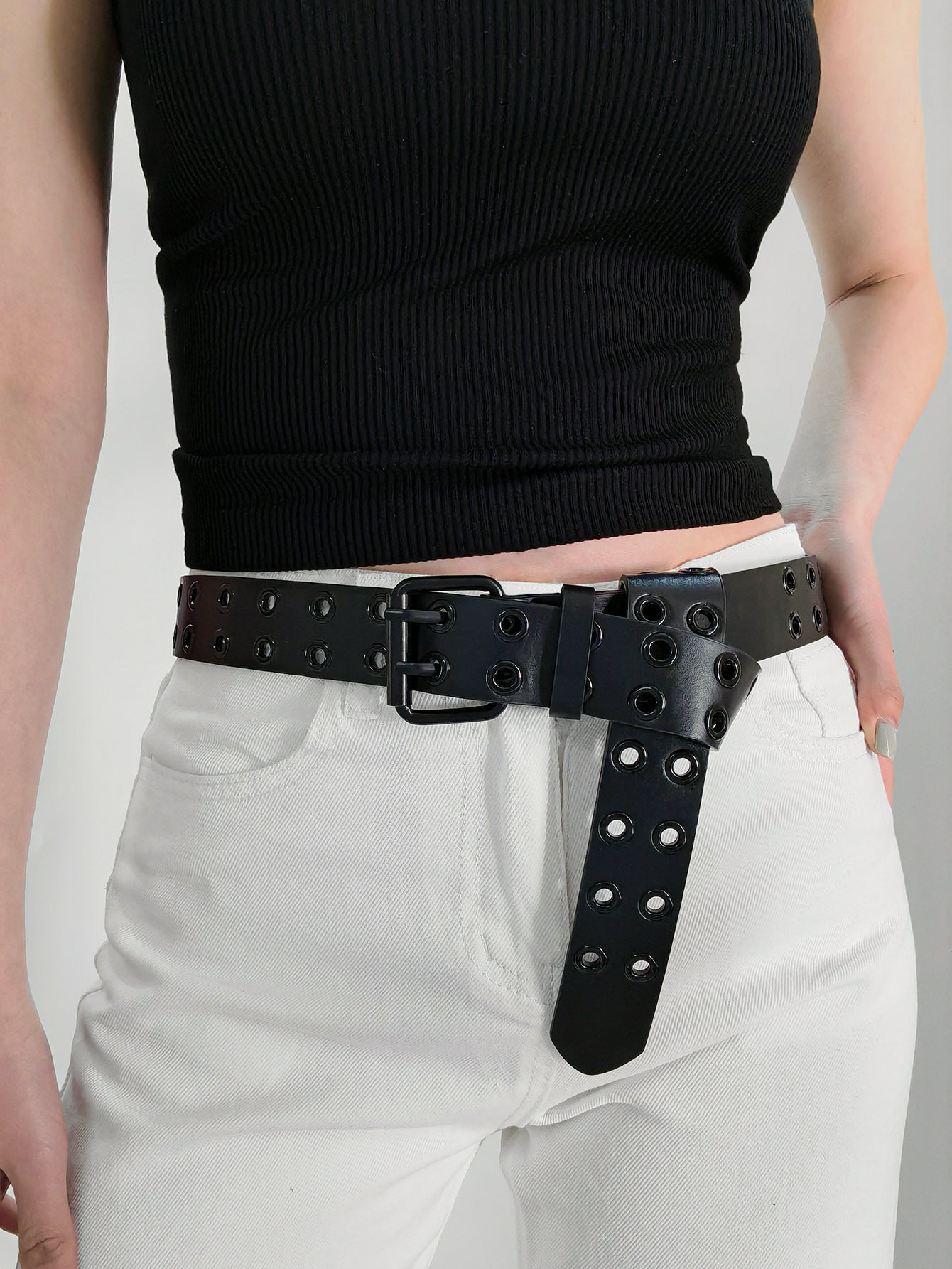 Grommet PU Leather Belt - Flip Flop Dynasty
