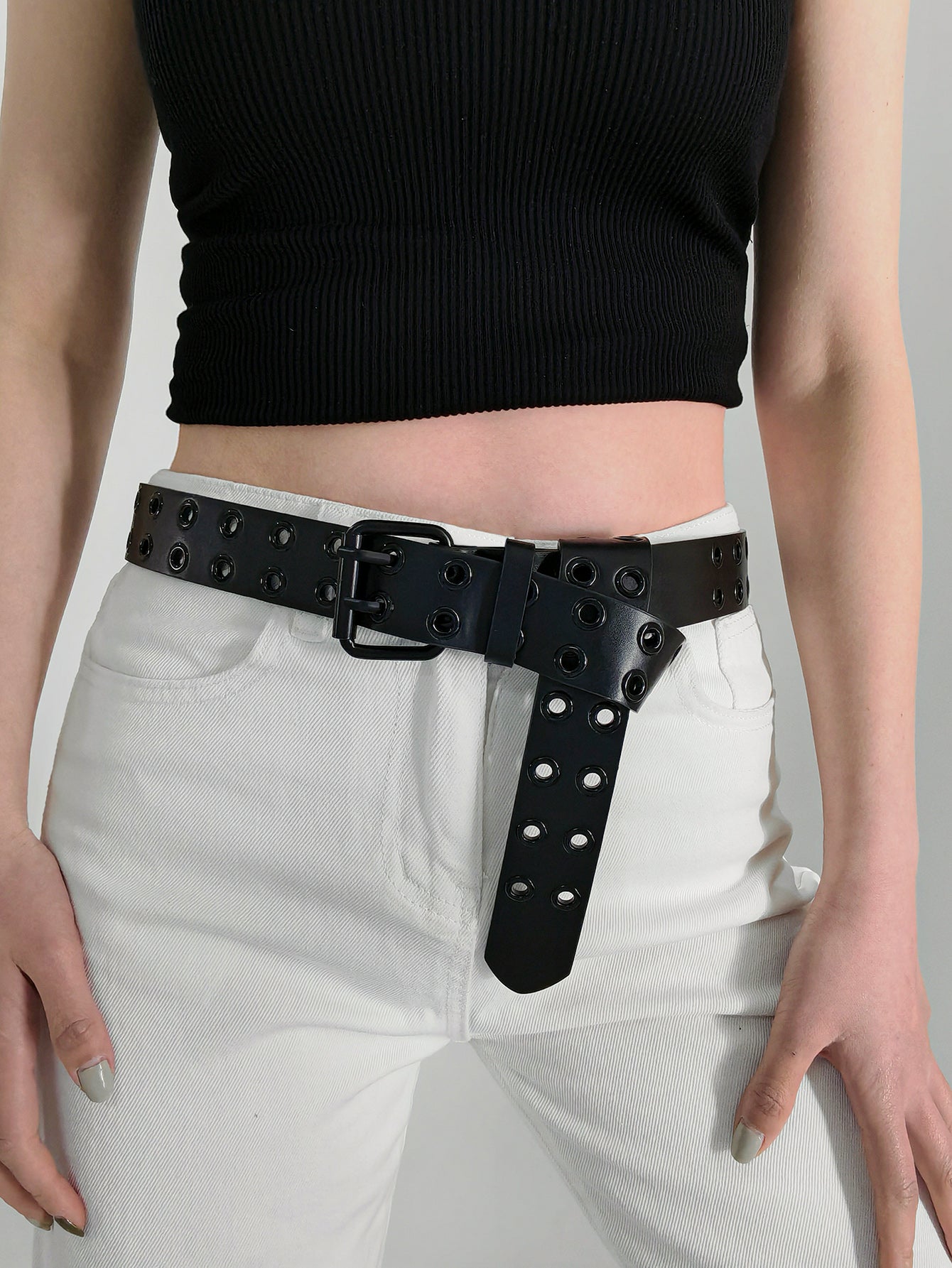 Grommet PU Leather Belt - Flip Flop Dynasty