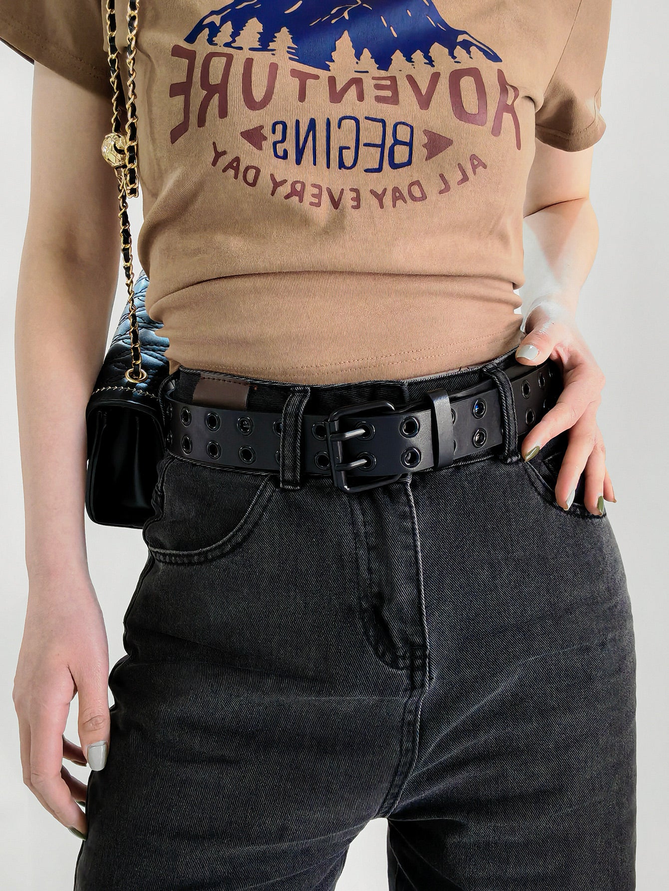 Grommet PU Leather Belt - Flip Flop Dynasty