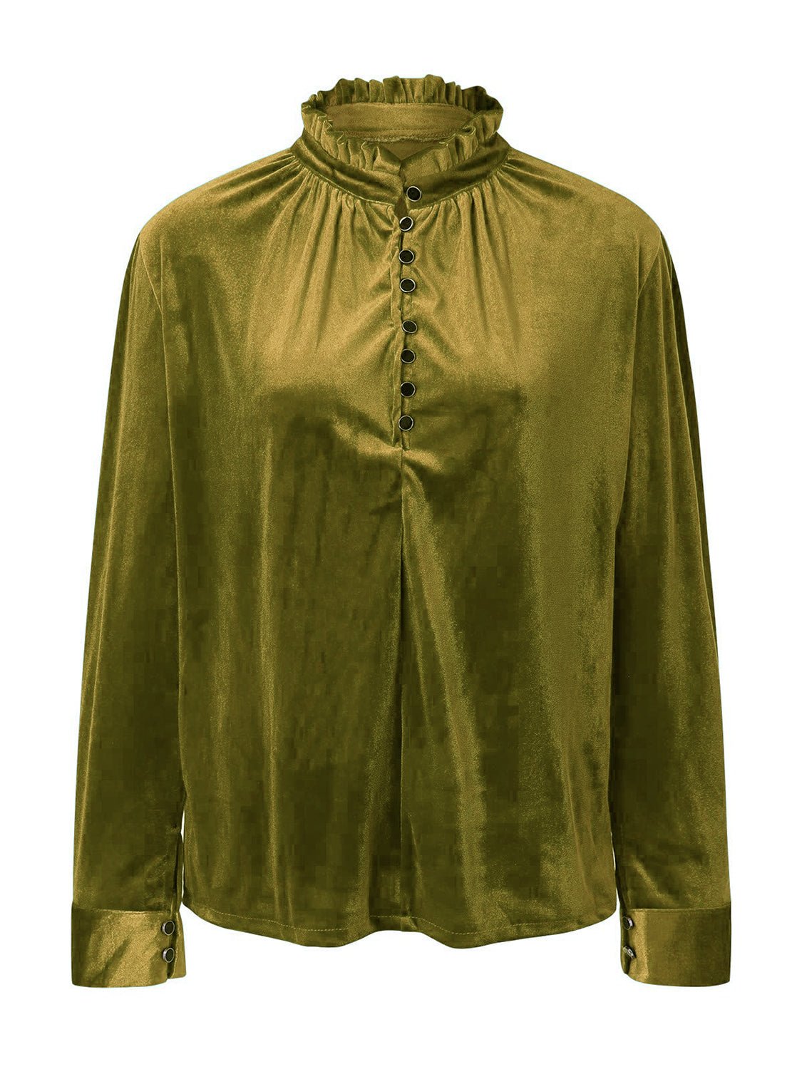 Half Button Long Sleeve Blouse - Flip Flop Dynasty