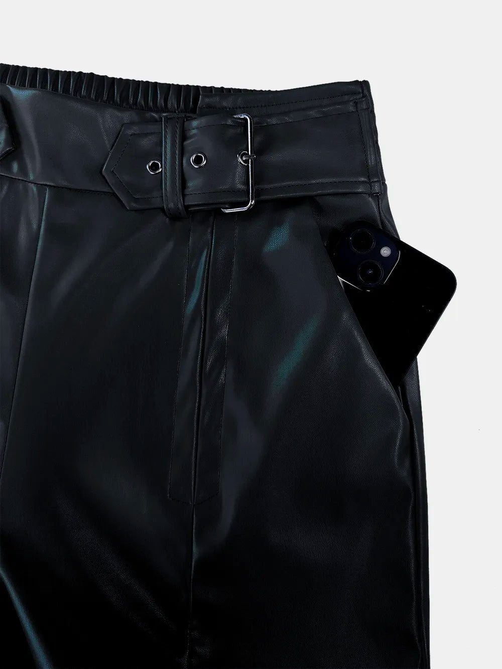 Half Elastic Waist Wide Leg Pants - Flip Flop Dynasty