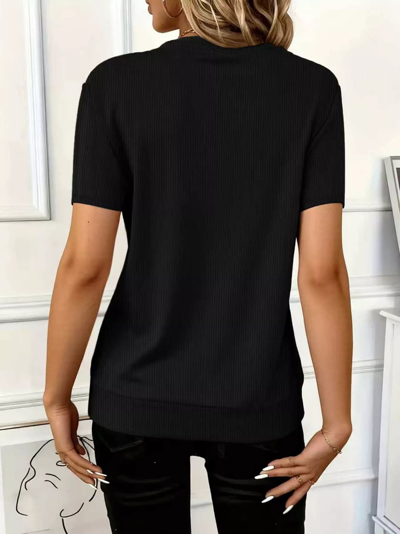 Half Zip Short Sleeve Top - Flip Flop Dynasty