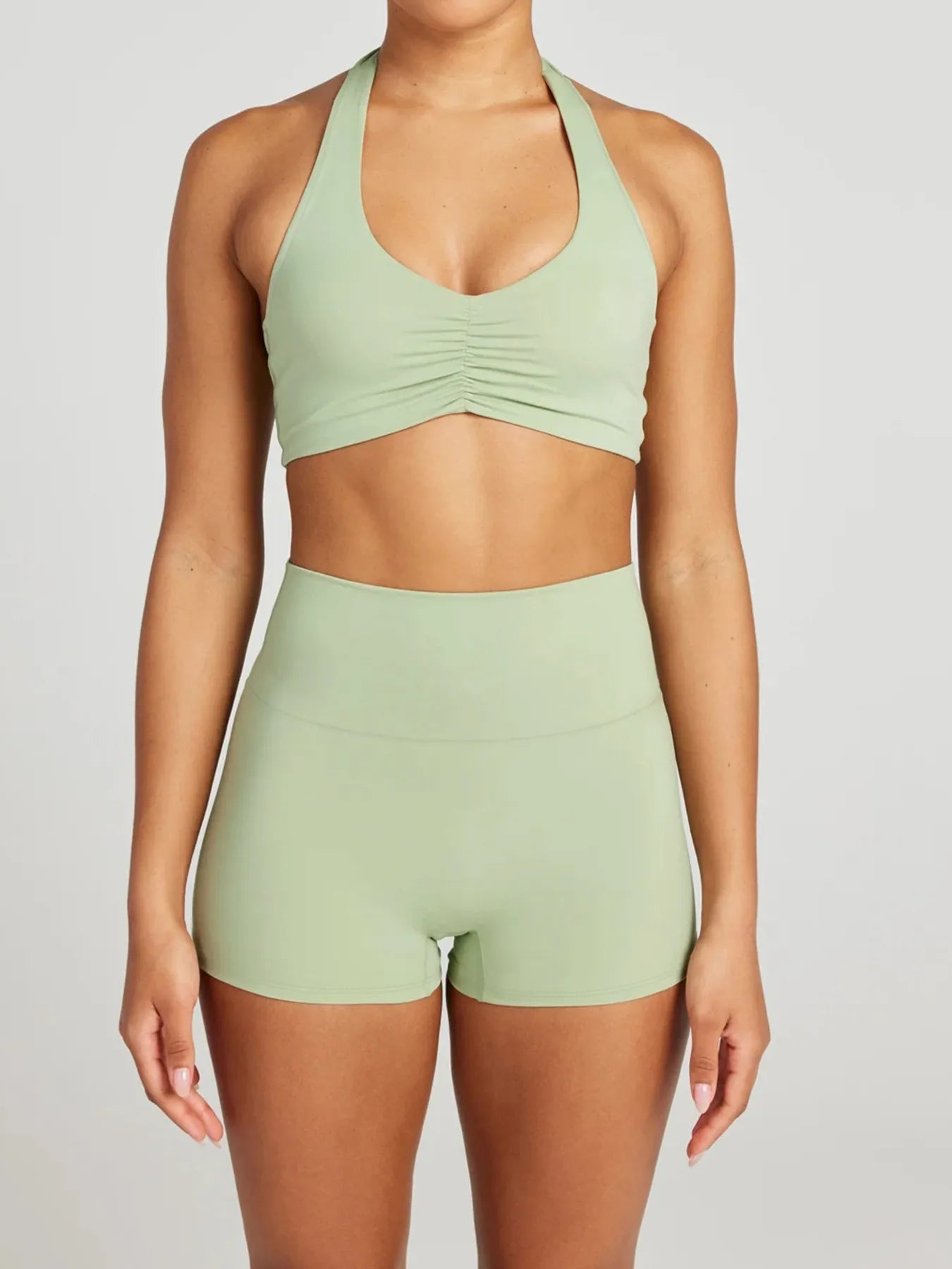 Halter Neck Cami and Shorts Active Set - Flip Flop Dynasty