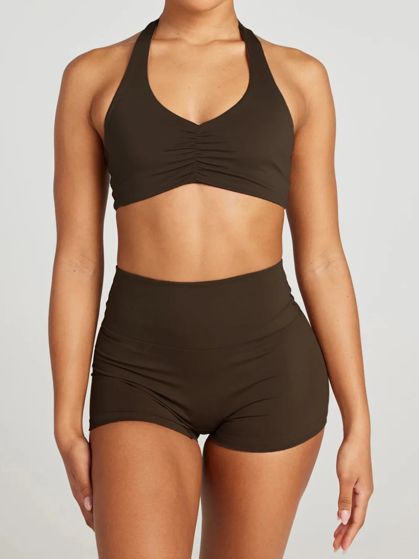 Halter Neck Cami and Shorts Active Set - Flip Flop Dynasty