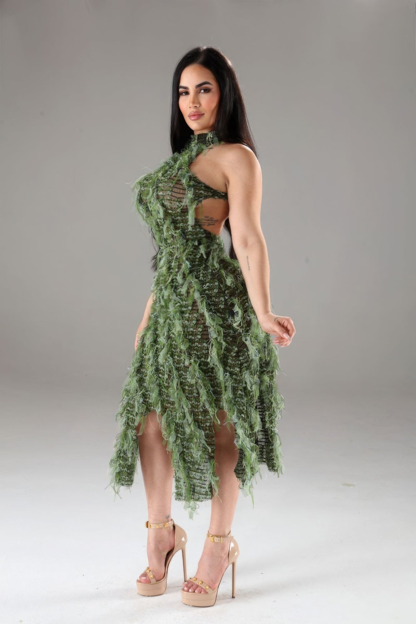Halter Ruffled Dress - Flip Flop Dynasty