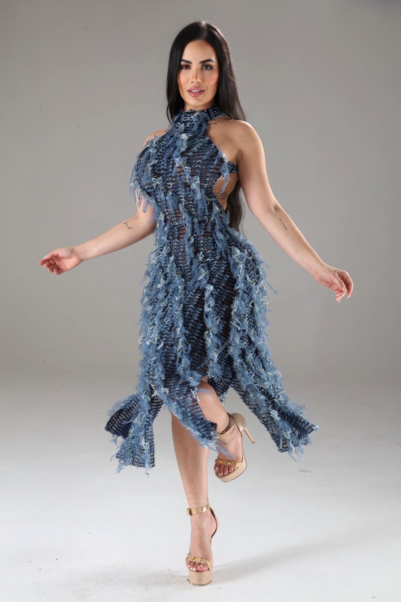 Halter Ruffled Dress - Flip Flop Dynasty