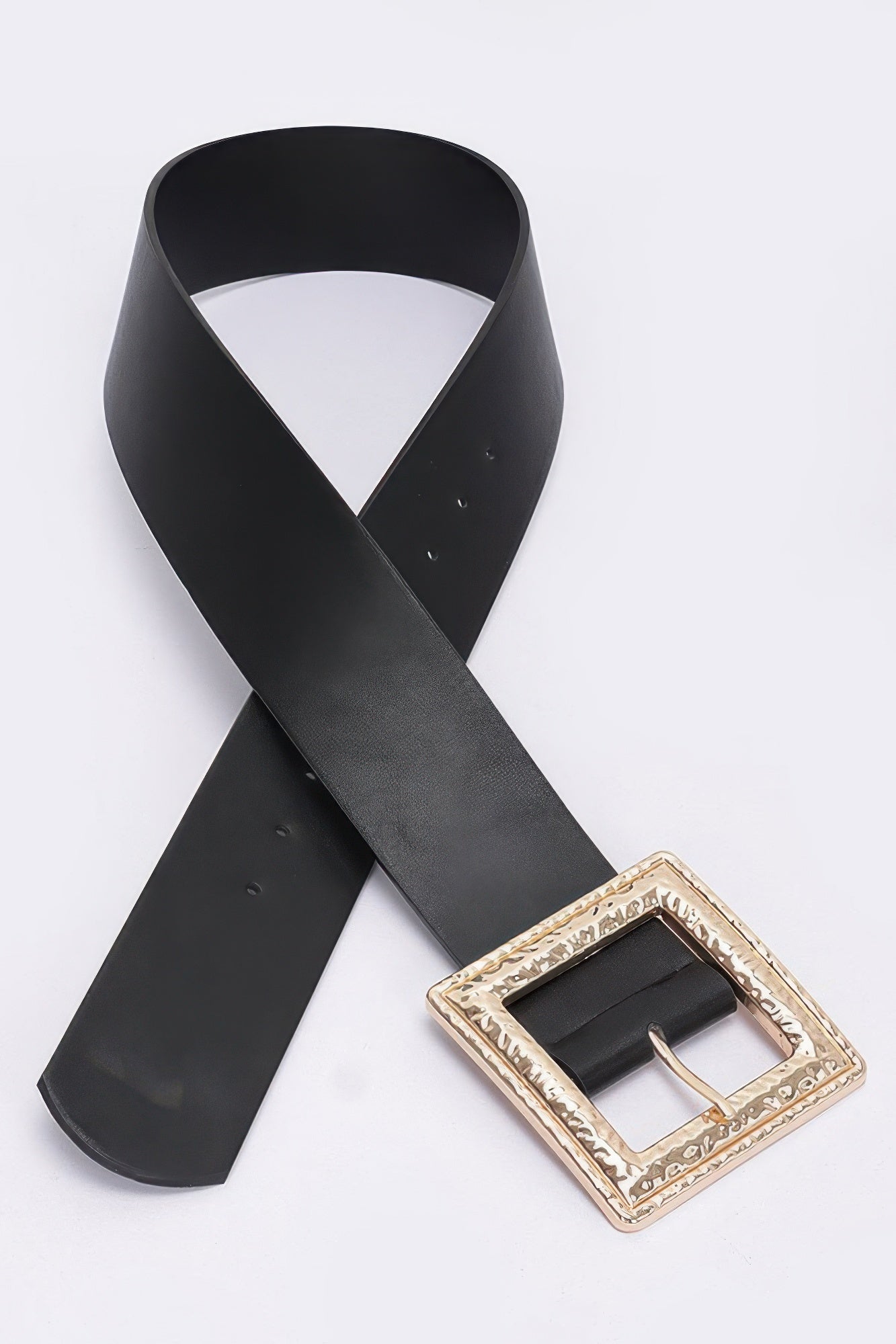 Hammered Metal Buckle Stretch Belt - Flip Flop Dynasty