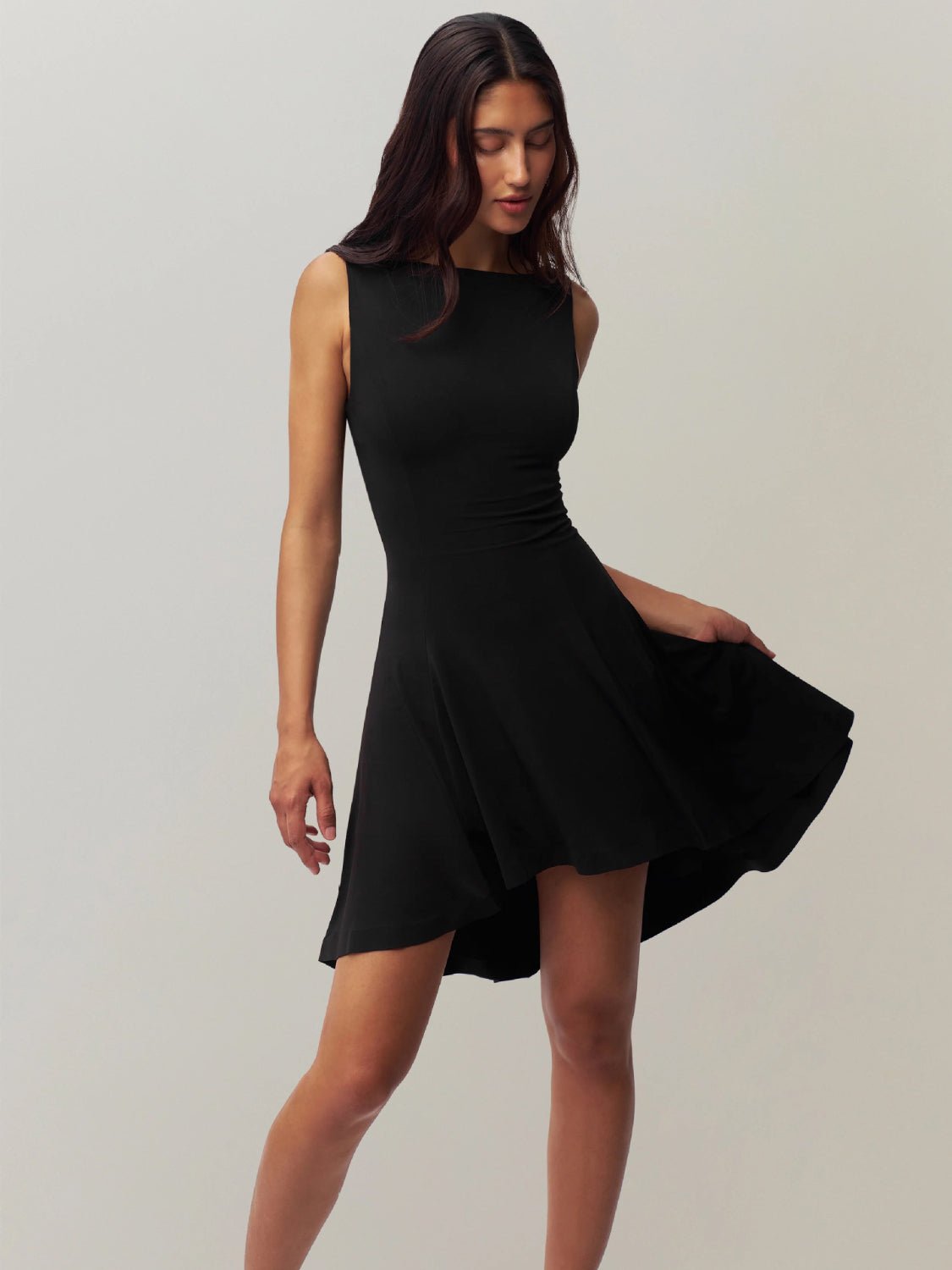 High - Low Round Neck Sleeveless Dress - Flip Flop Dynasty