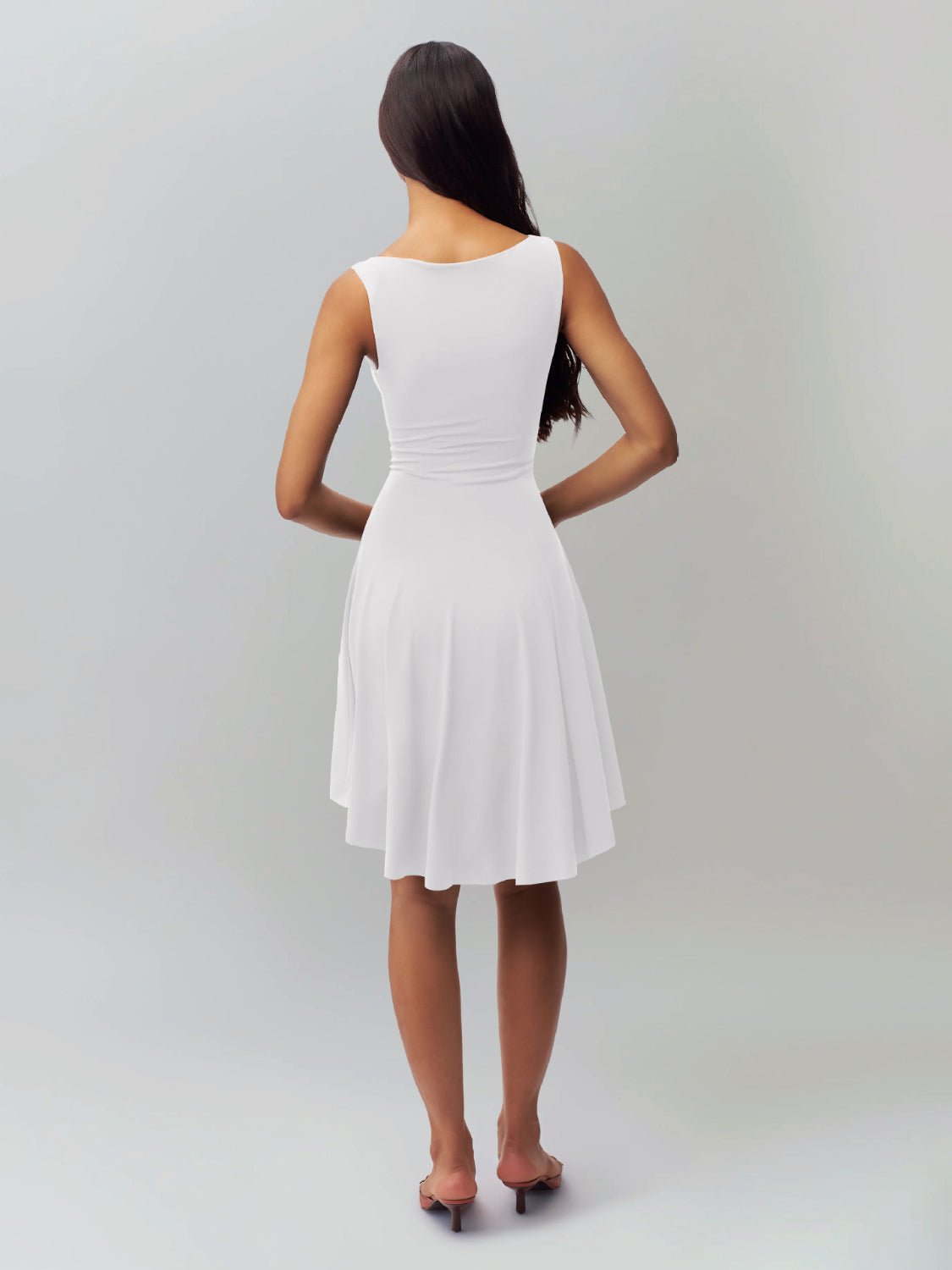 High - Low Round Neck Sleeveless Dress - Flip Flop Dynasty