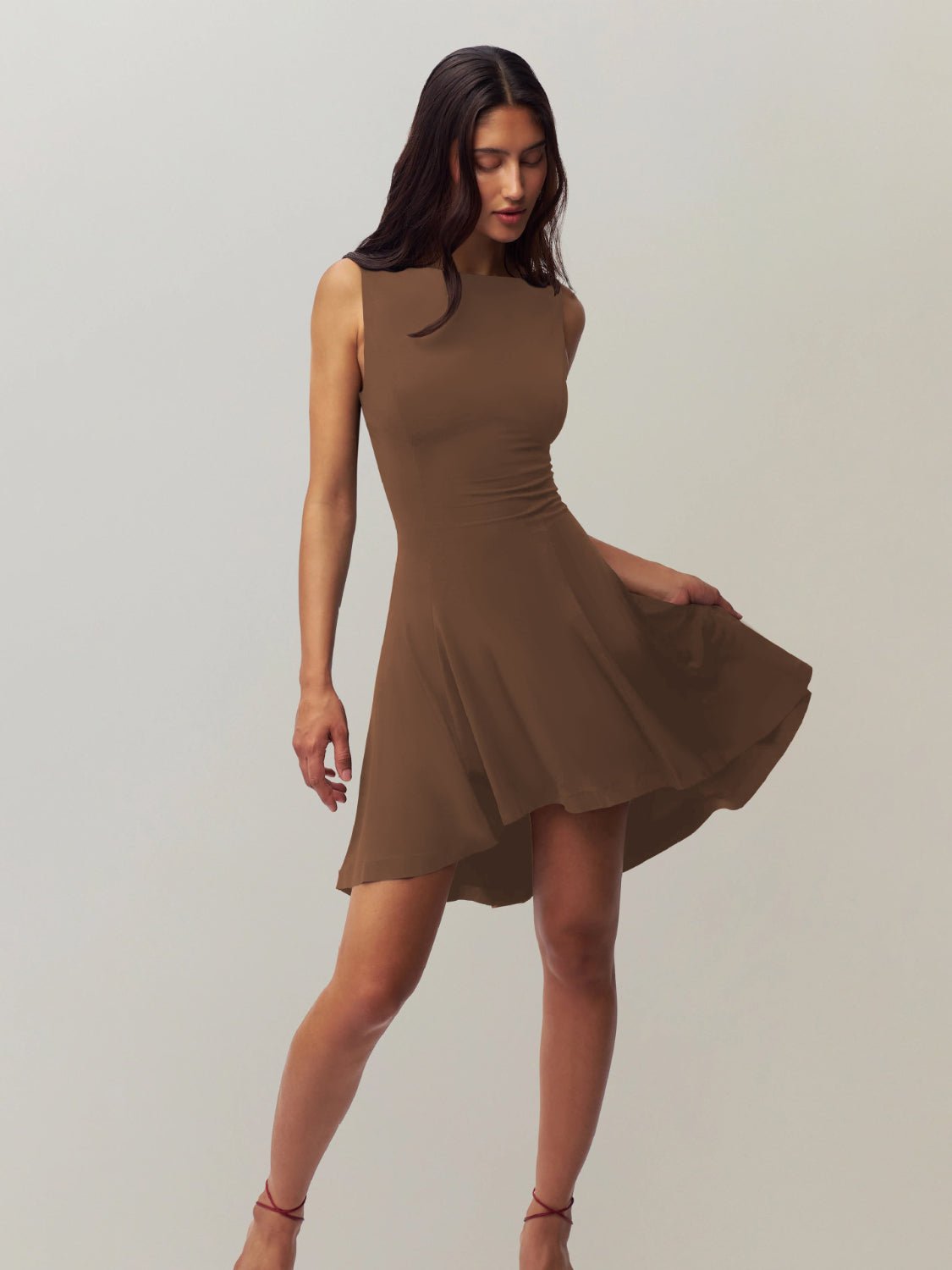 High - Low Round Neck Sleeveless Dress - Flip Flop Dynasty