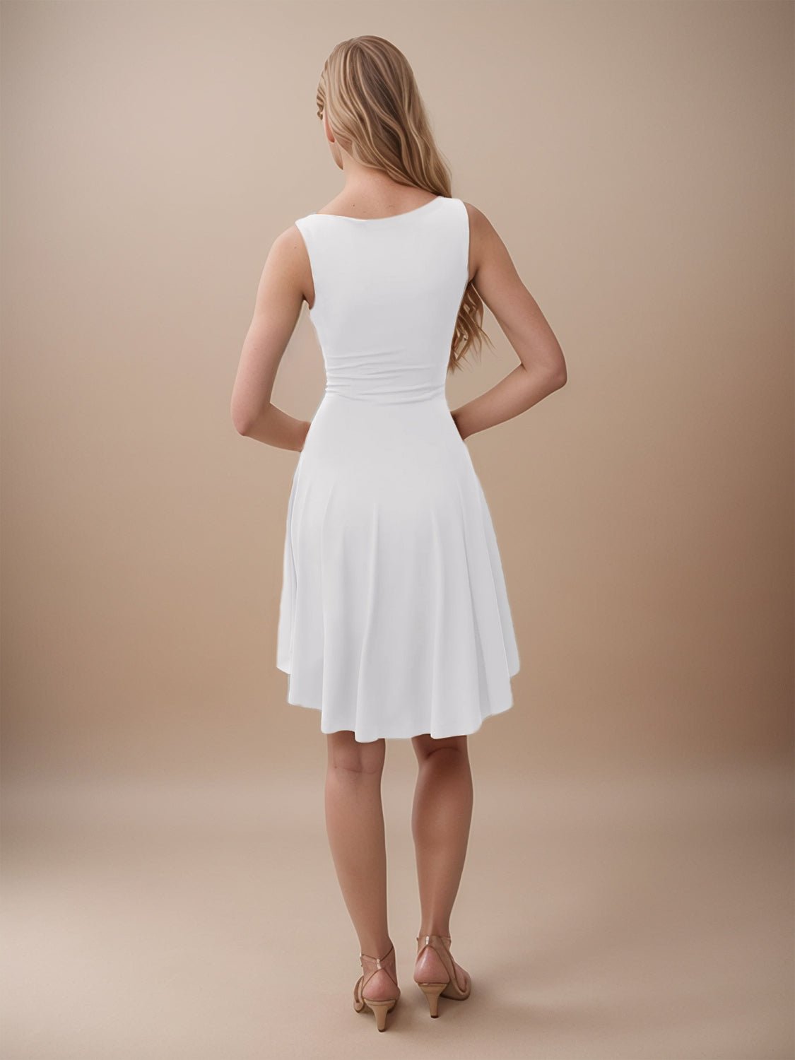 High - Low Round Neck Sleeveless Mini Dress - Flip Flop Dynasty