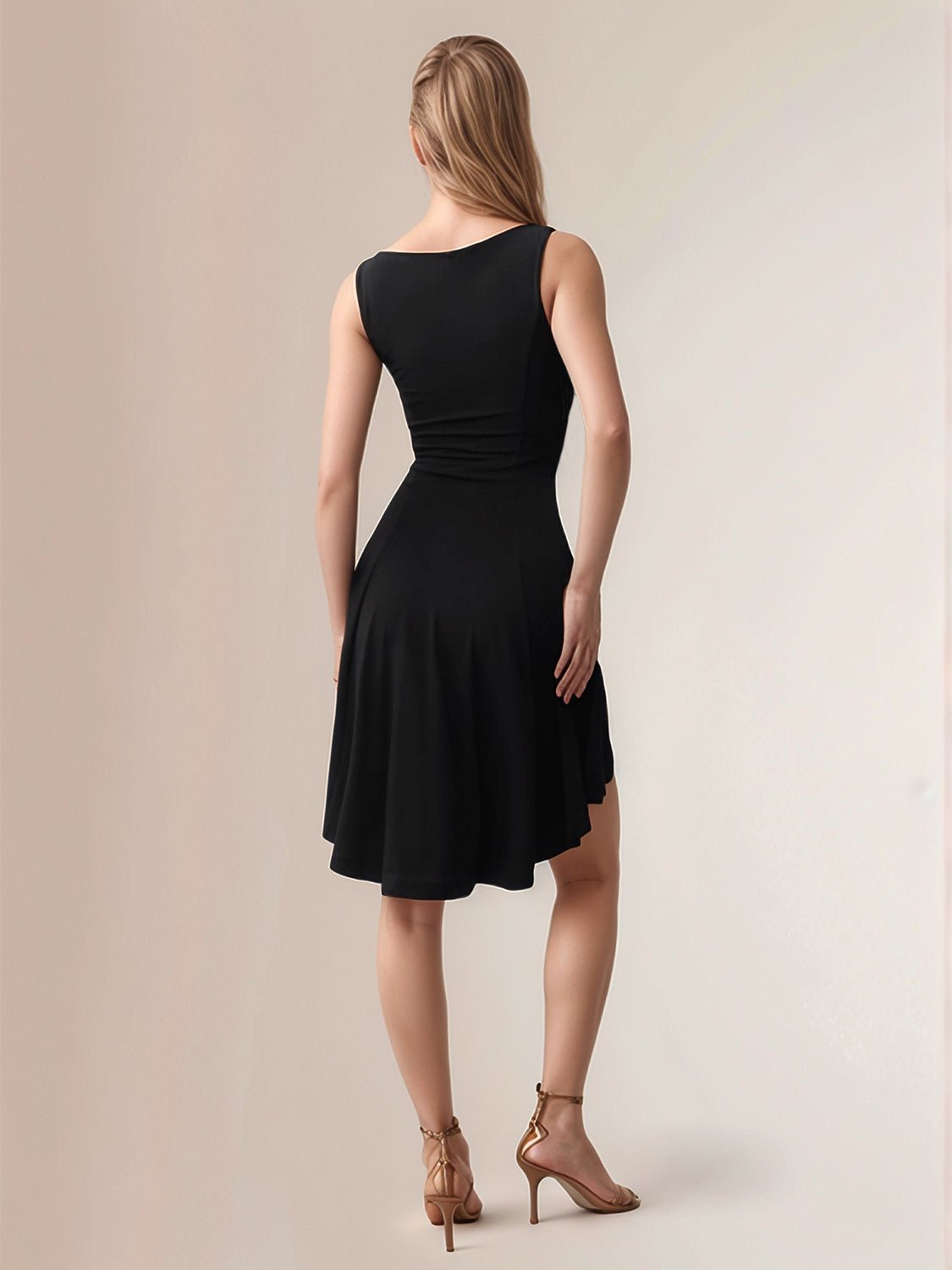 High - Low Round Neck Sleeveless Mini Dress - Flip Flop Dynasty