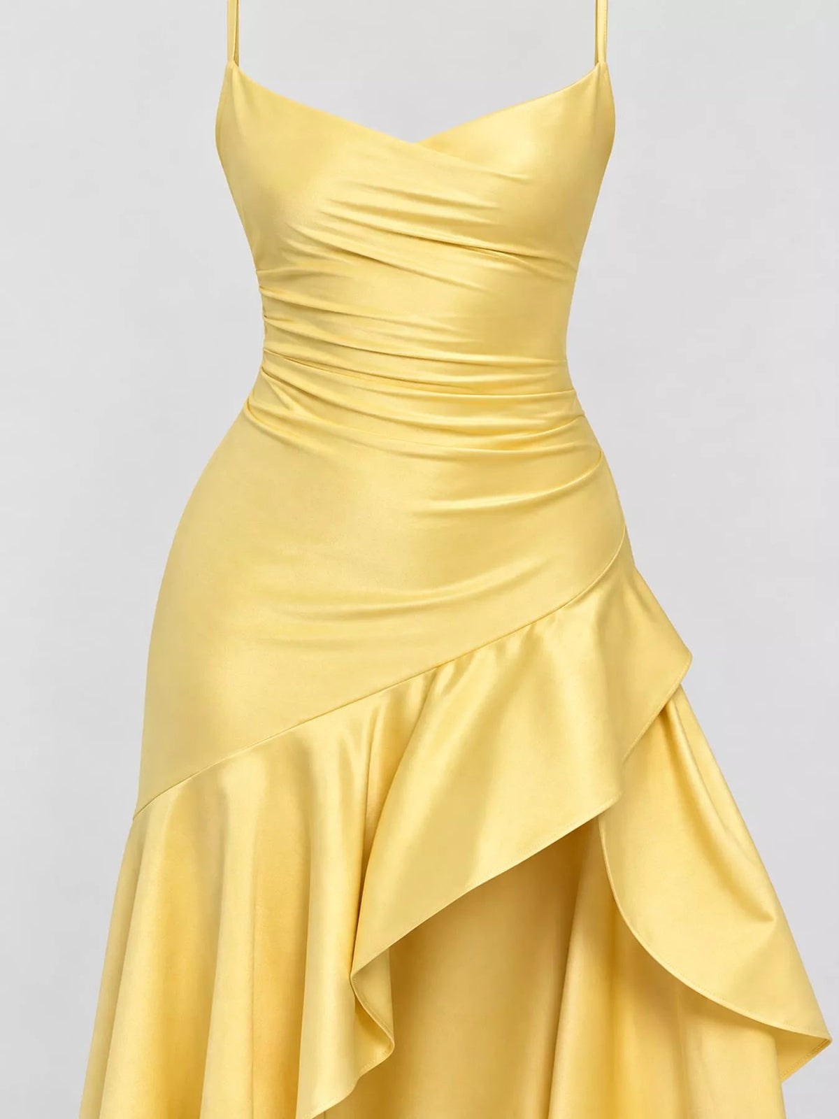 High-Low Ruffle Hem Evening Dress - Flip Flop Dynasty