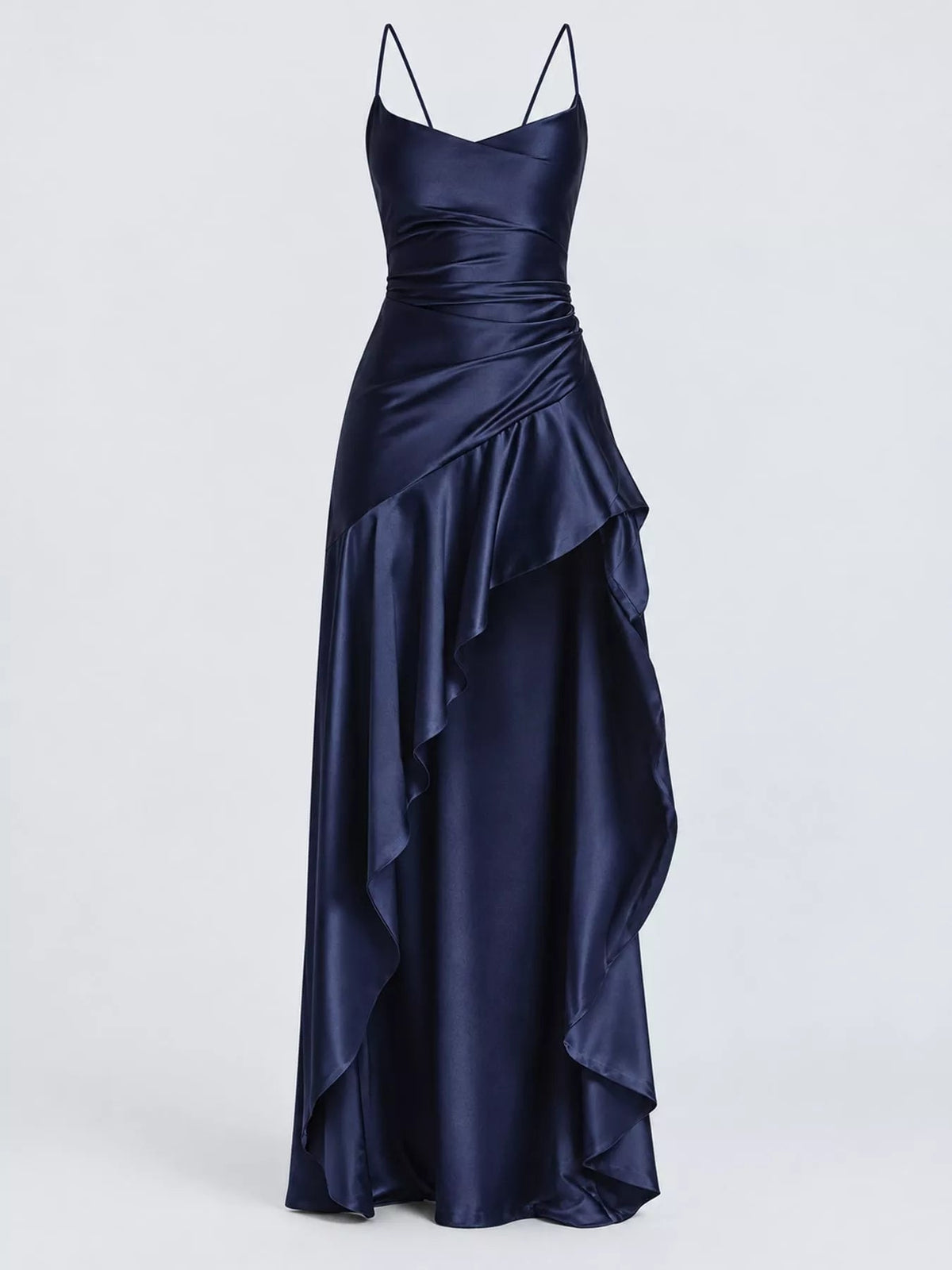 High-Low Ruffle Hem Evening Dress - Flip Flop Dynasty