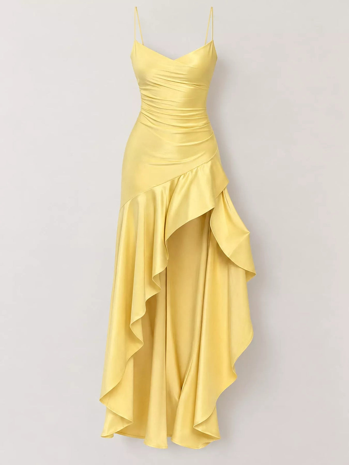 High-Low Ruffle Hem Evening Dress - Flip Flop Dynasty