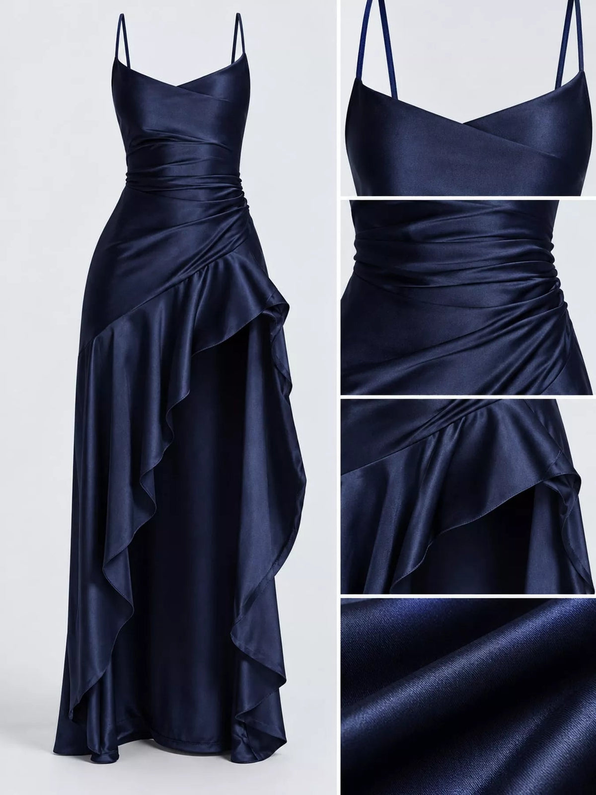 High-Low Ruffle Hem Evening Dress - Flip Flop Dynasty