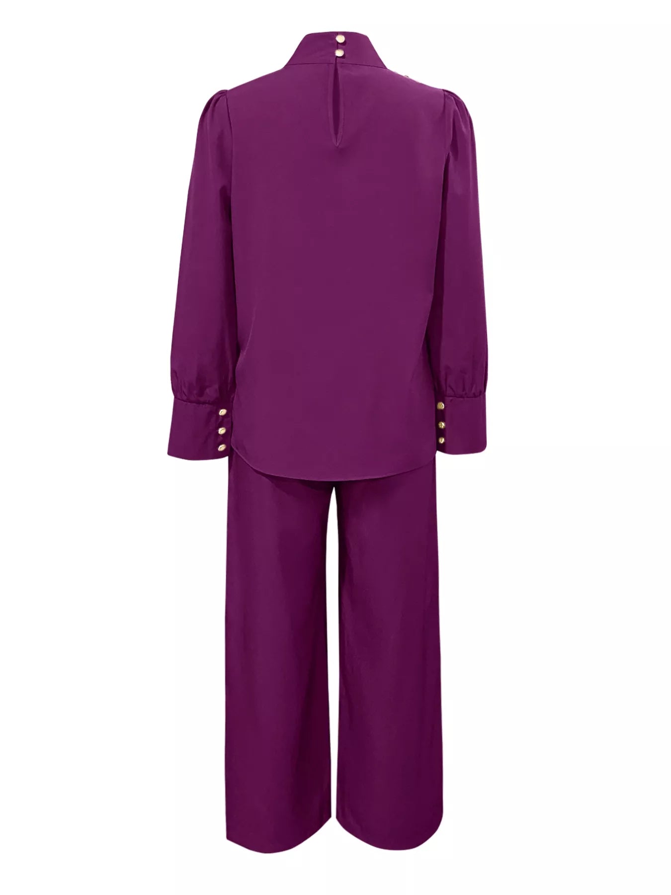 High Neck Asymmetric Top and Pants Set - Flip Flop Dynasty