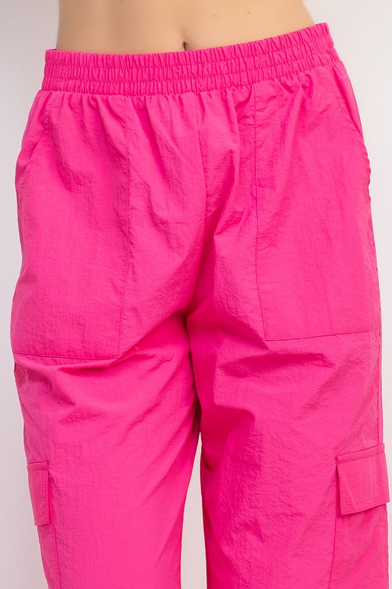 High - rise Cargo Parachute Pants - Flip Flop Dynasty