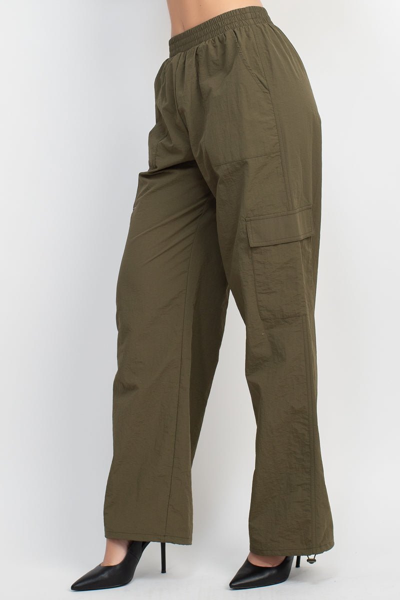 High - rise Cargo Parachute Pants - Flip Flop Dynasty