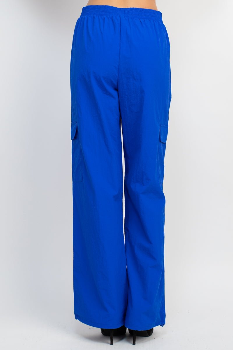 High - rise Cargo Parachute Pants - Flip Flop Dynasty