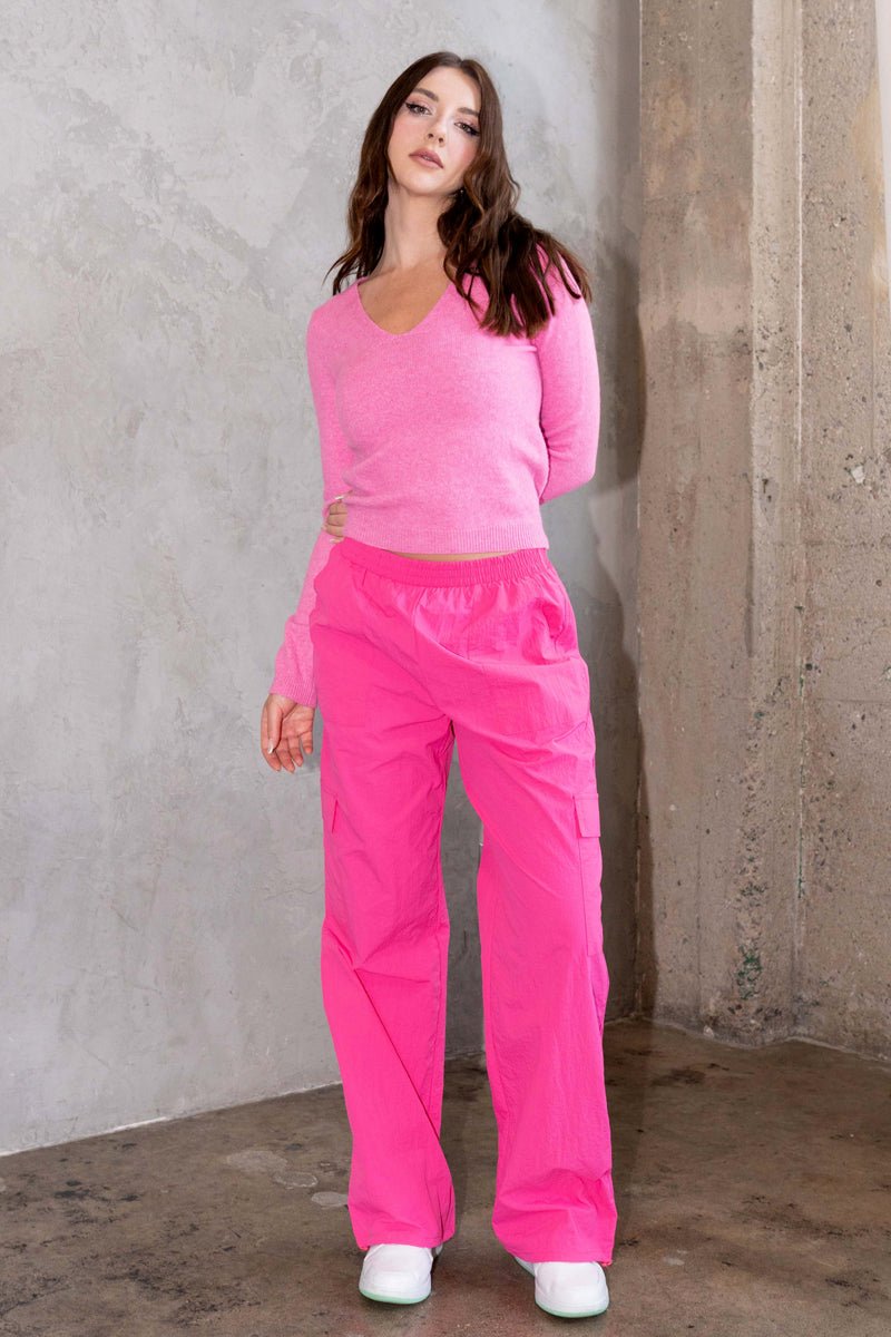 High - rise Cargo Parachute Pants - Flip Flop Dynasty