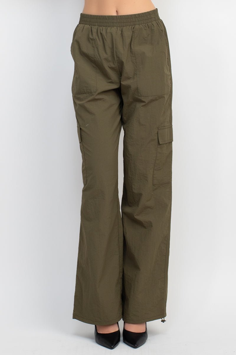 High - rise Cargo Parachute Pants - Flip Flop Dynasty