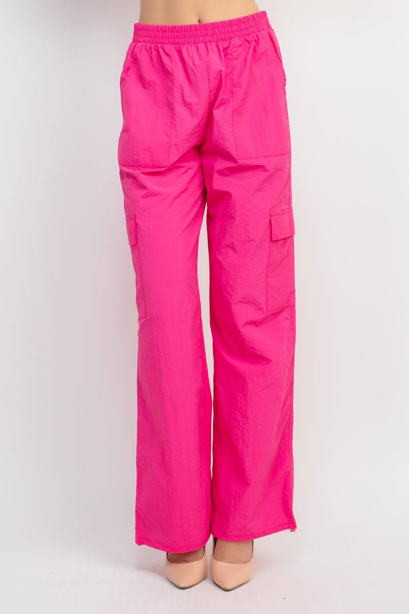 High - rise Cargo Parachute Pants - Flip Flop Dynasty