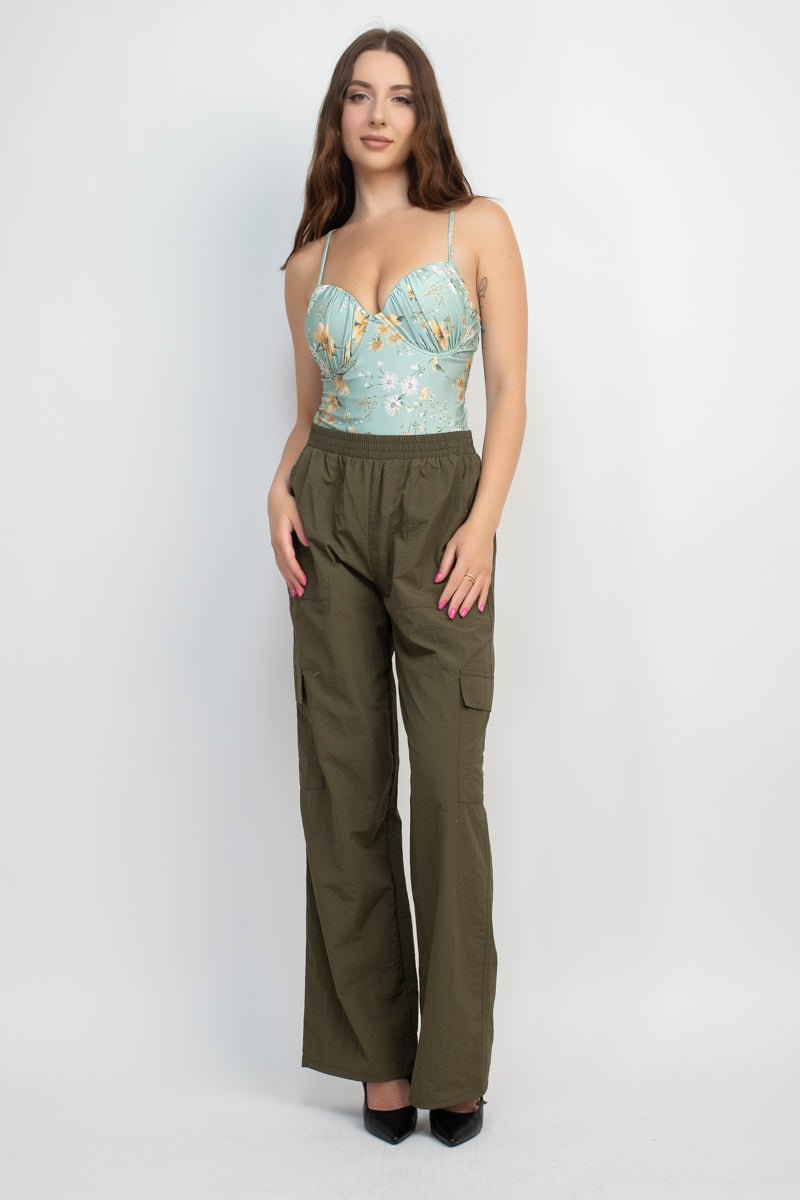 High - rise Cargo Parachute Pants - Flip Flop Dynasty
