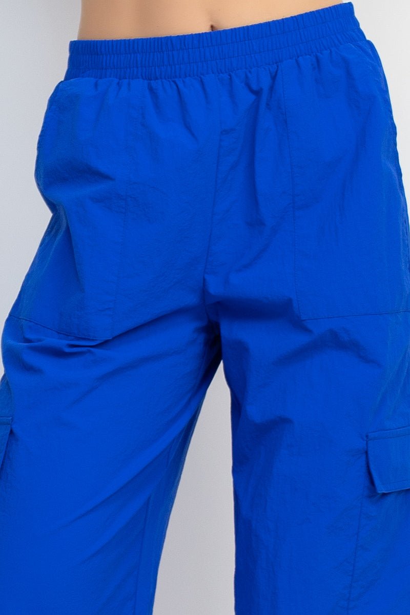 High - rise Cargo Parachute Pants - Flip Flop Dynasty