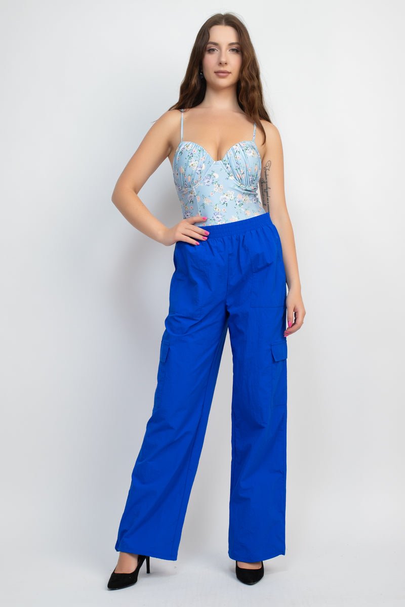 High - rise Cargo Parachute Pants - Flip Flop Dynasty