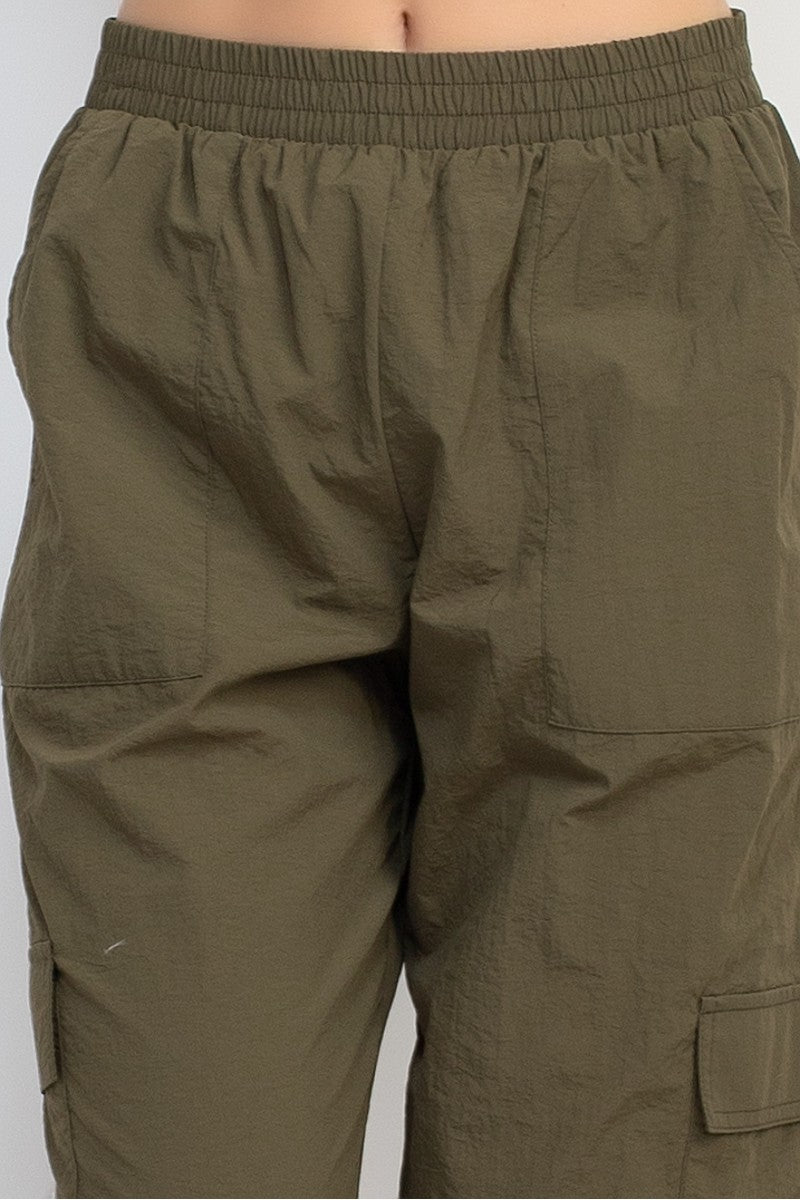 High - rise Cargo Parachute Pants - Flip Flop Dynasty