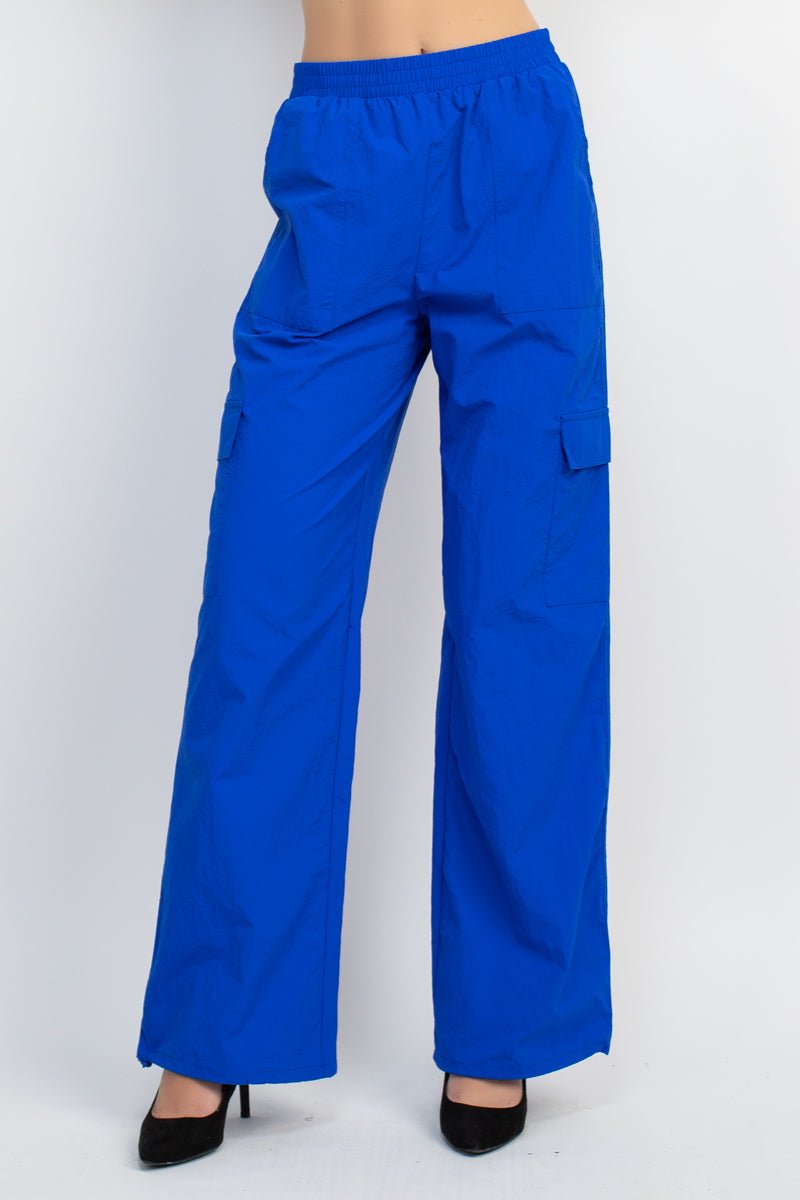 High - rise Cargo Parachute Pants - Flip Flop Dynasty